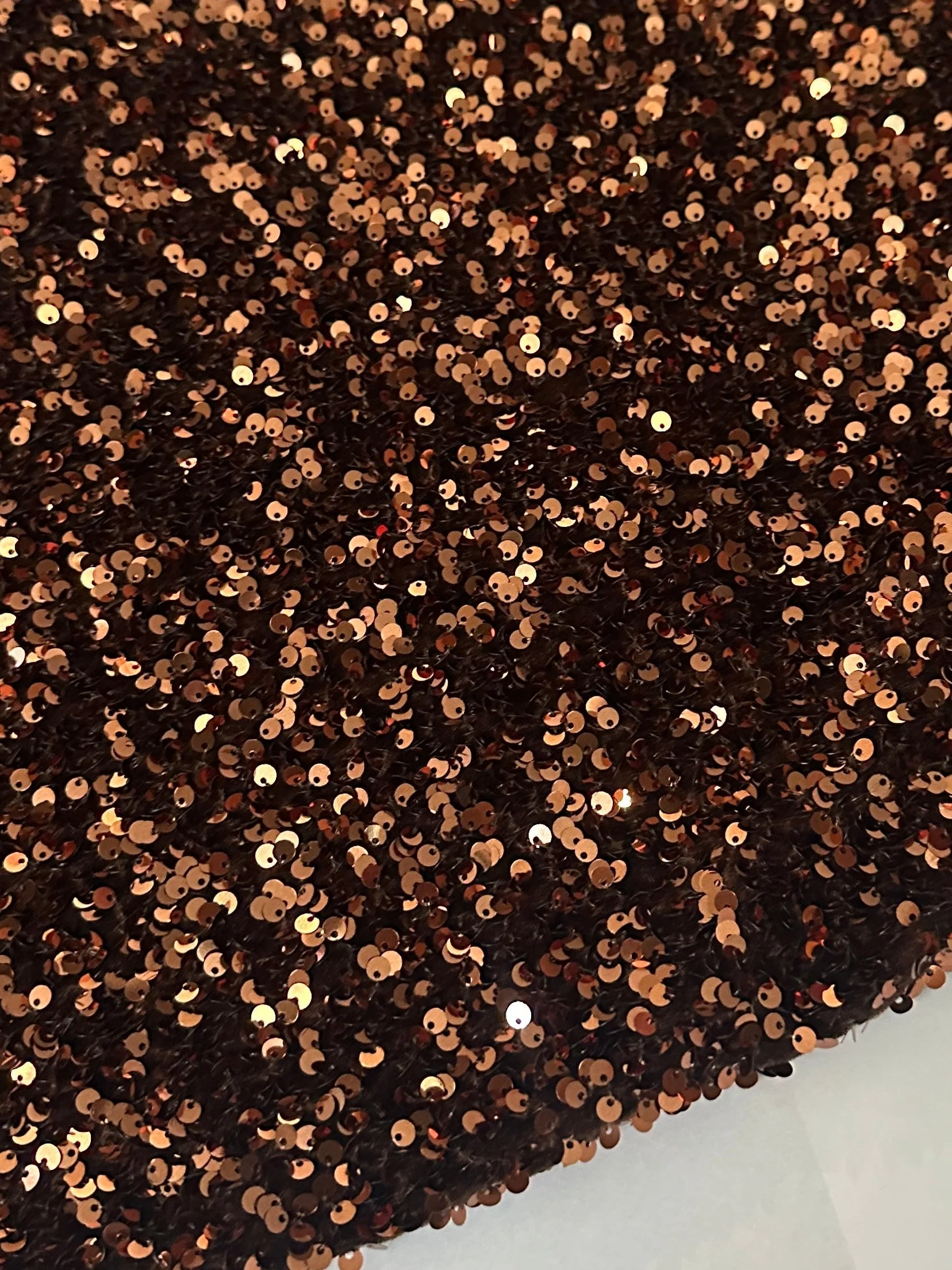 Chocolate Brown Sequin on Velvet