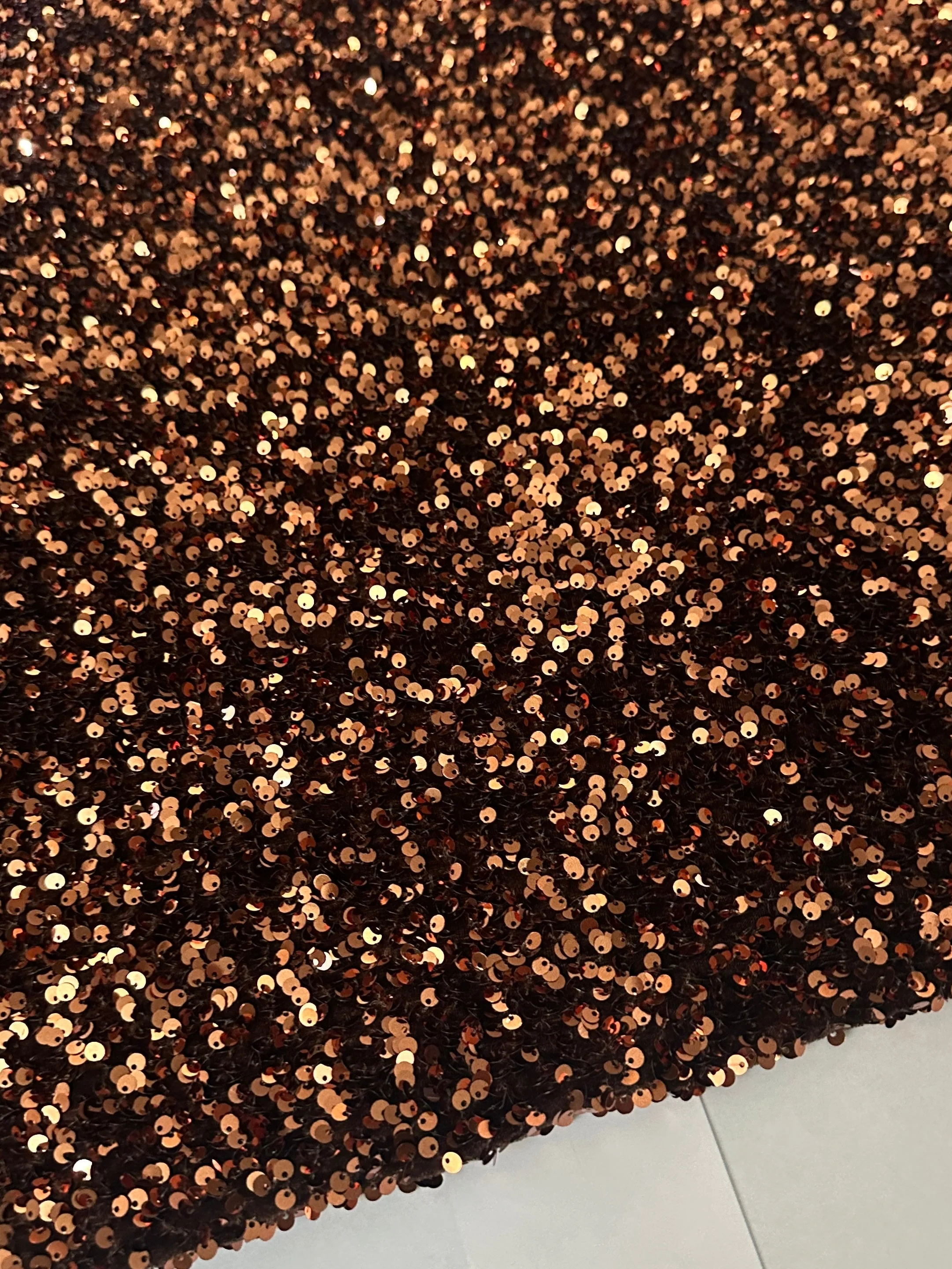 Chocolate Brown Sequin on Velvet - Image 3