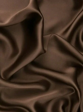 Chocolate Brown Silky Stretch Satin - Image 4