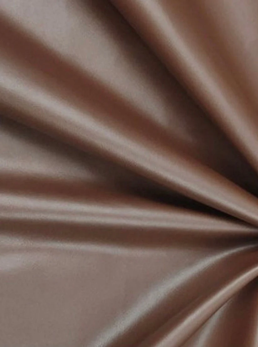 Chocolate Stretch Faux Leather - Image 3