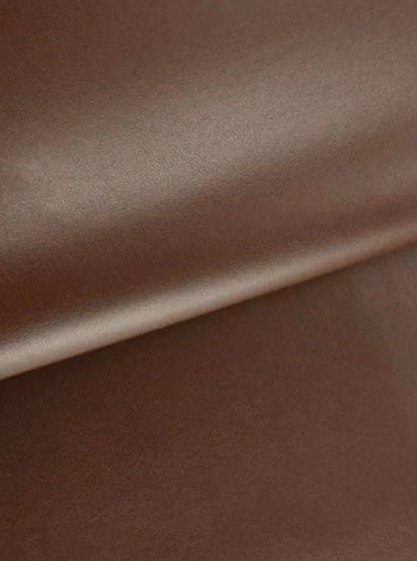 Chocolate Stretch Faux Leather - Image 4