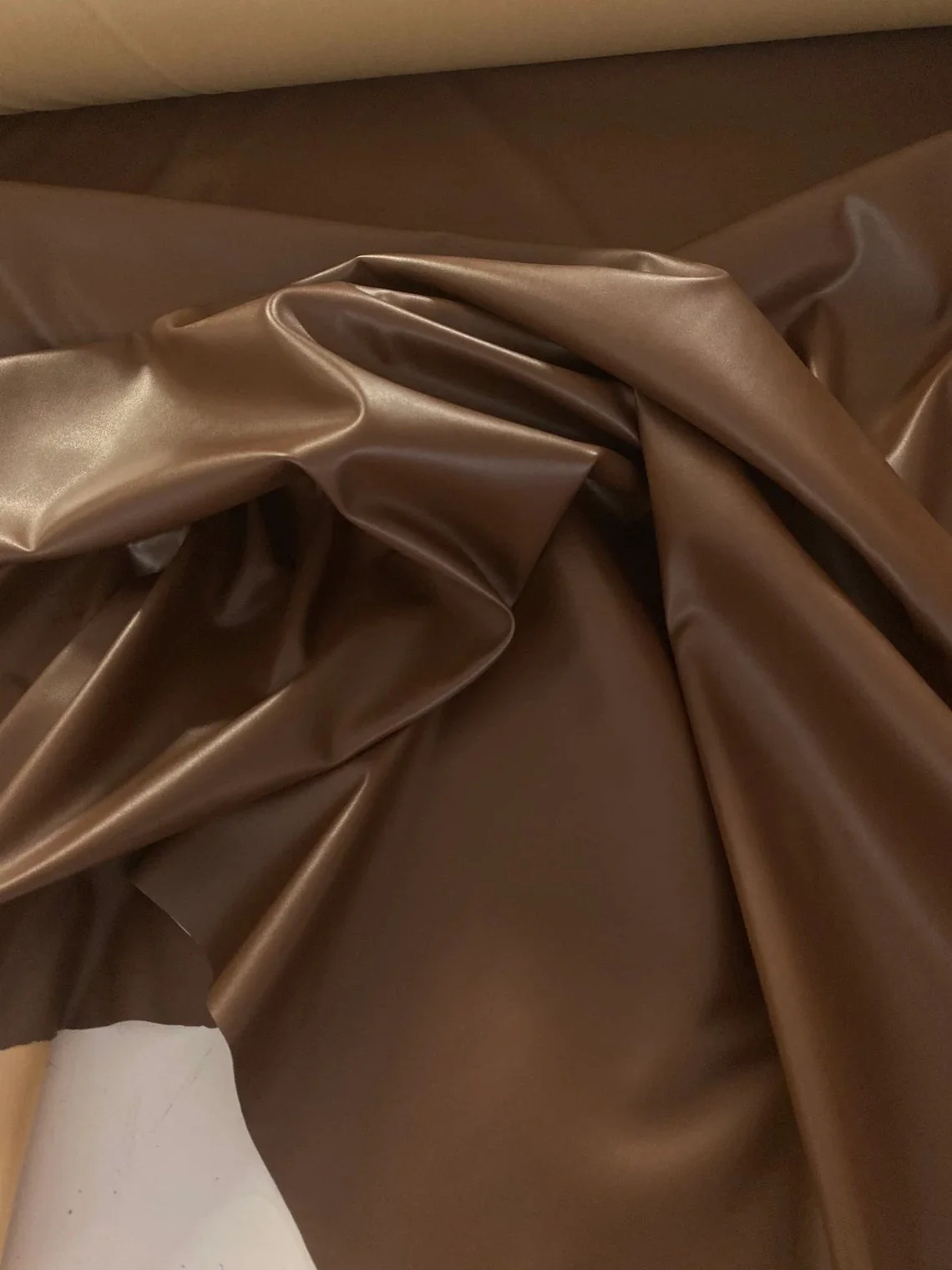 Chocolate Stretch Faux Leather - Image 7