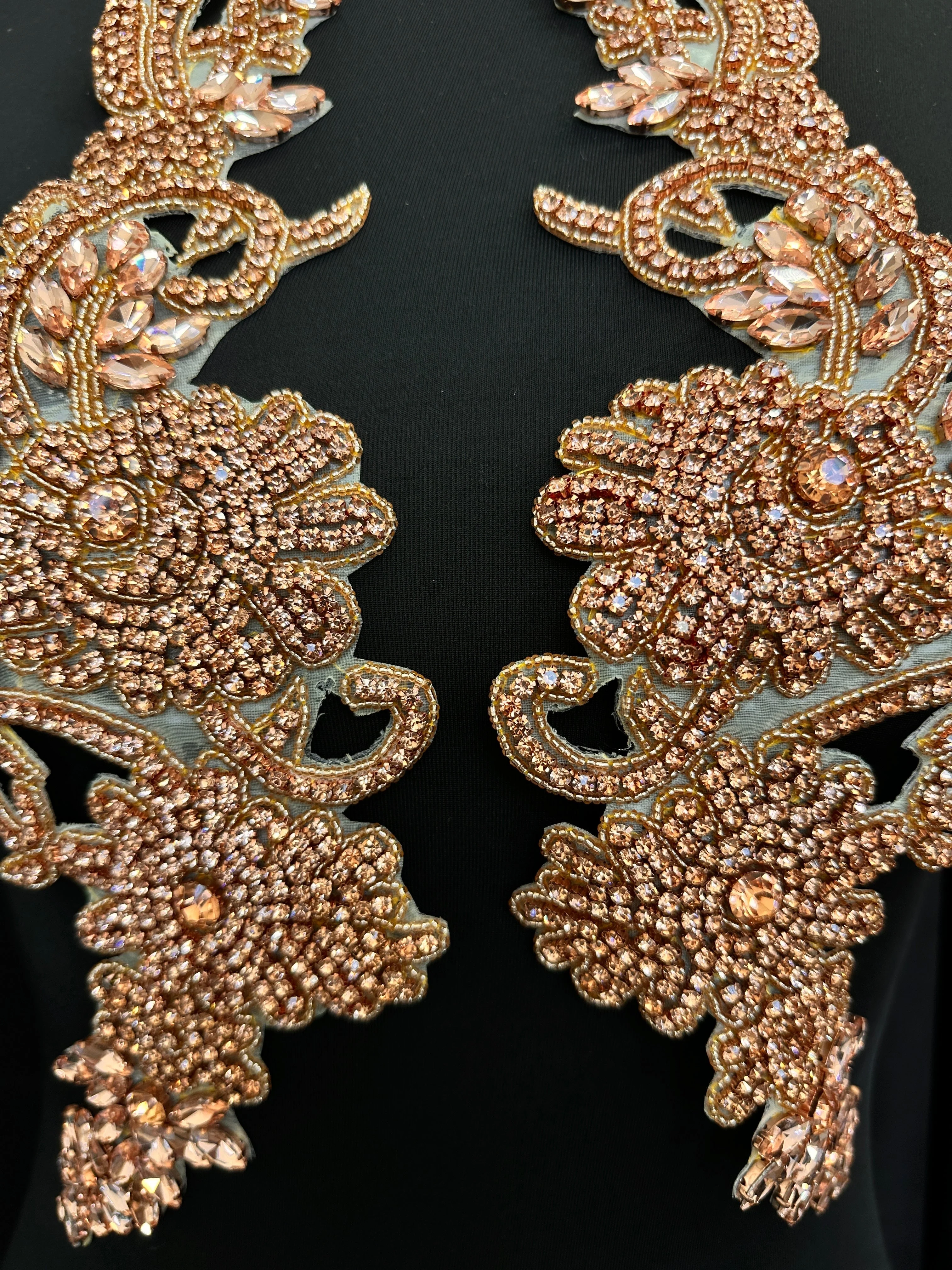 Ciara Rusty Rose Rhinestone Applique - Image 6