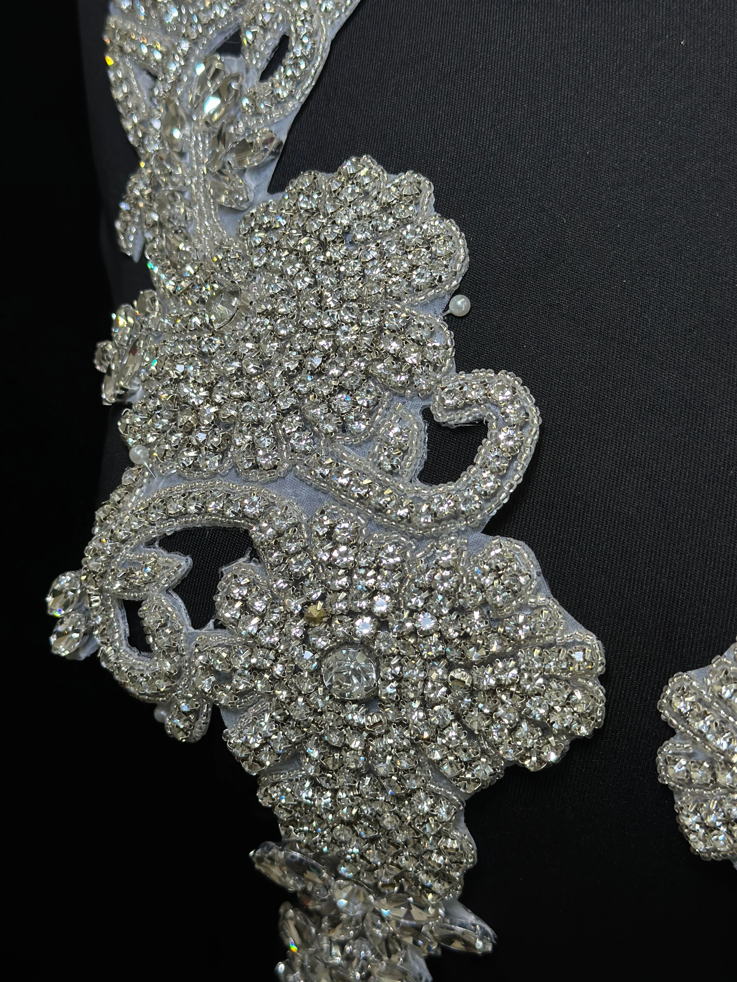 Ciara Silver Rhinestones Applique - Image 3