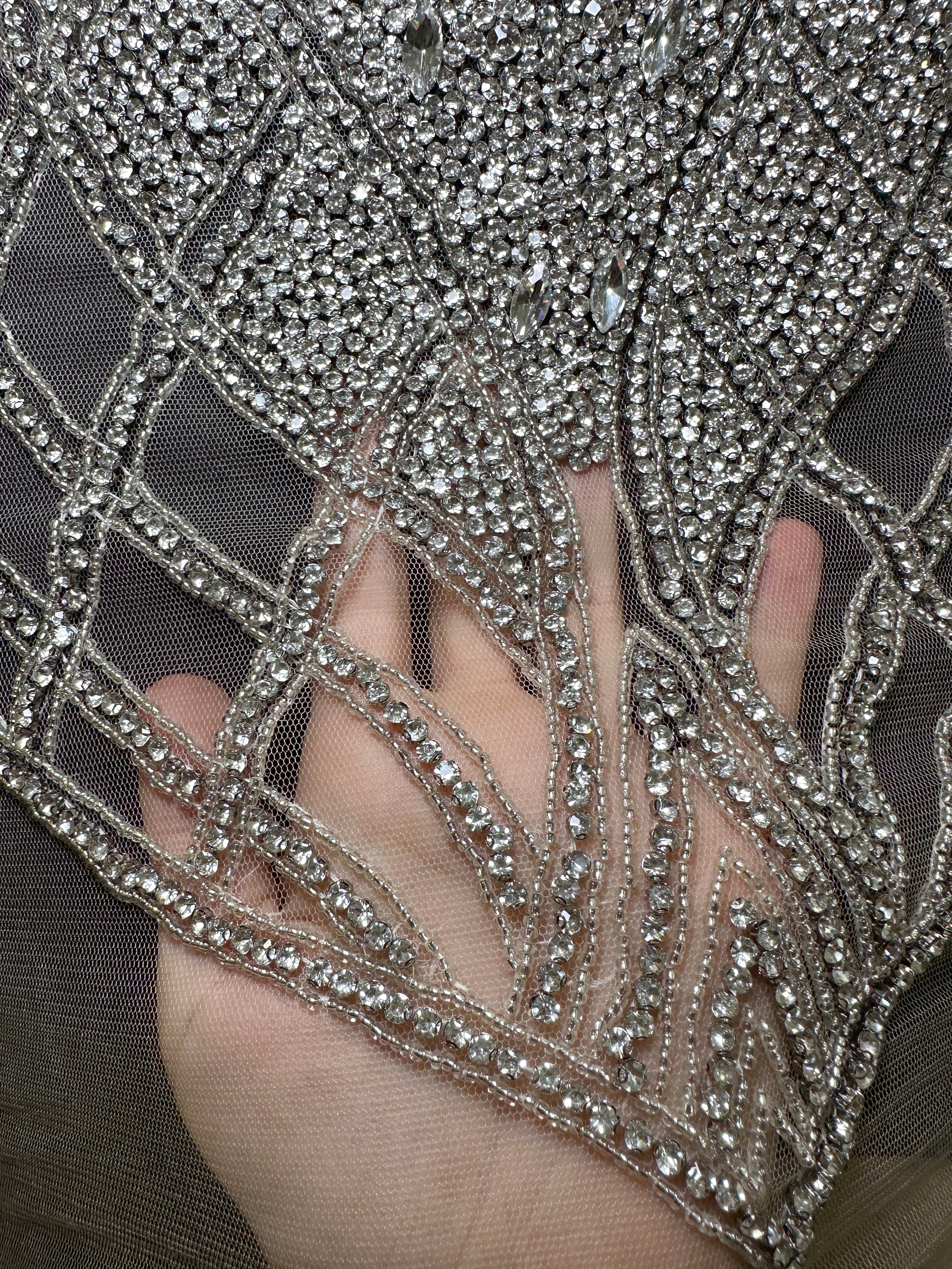 Susan Silver Rhinestones Bodice Applique - Image 6