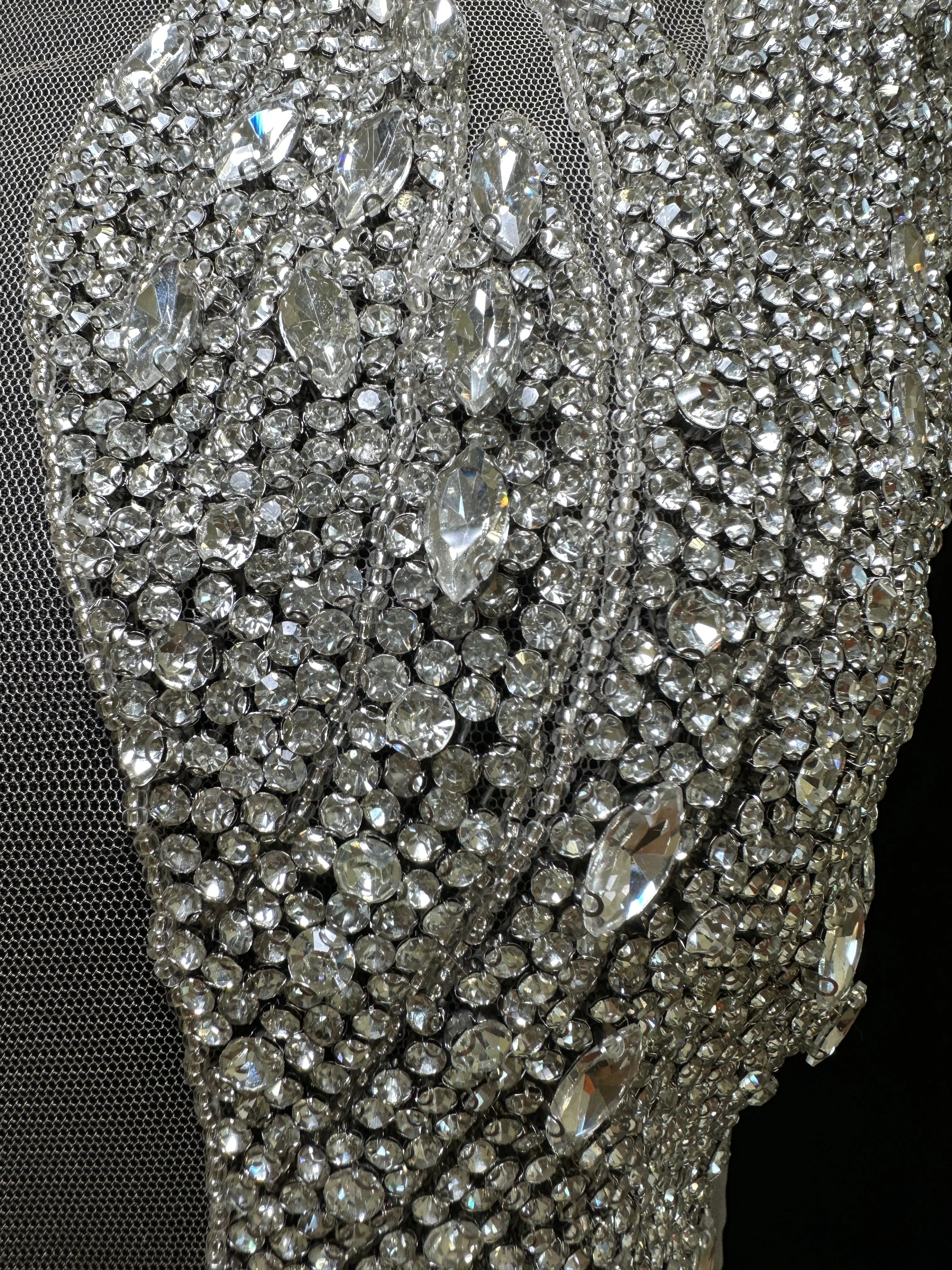 Susan Silver Rhinestones Bodice Applique - Image 8