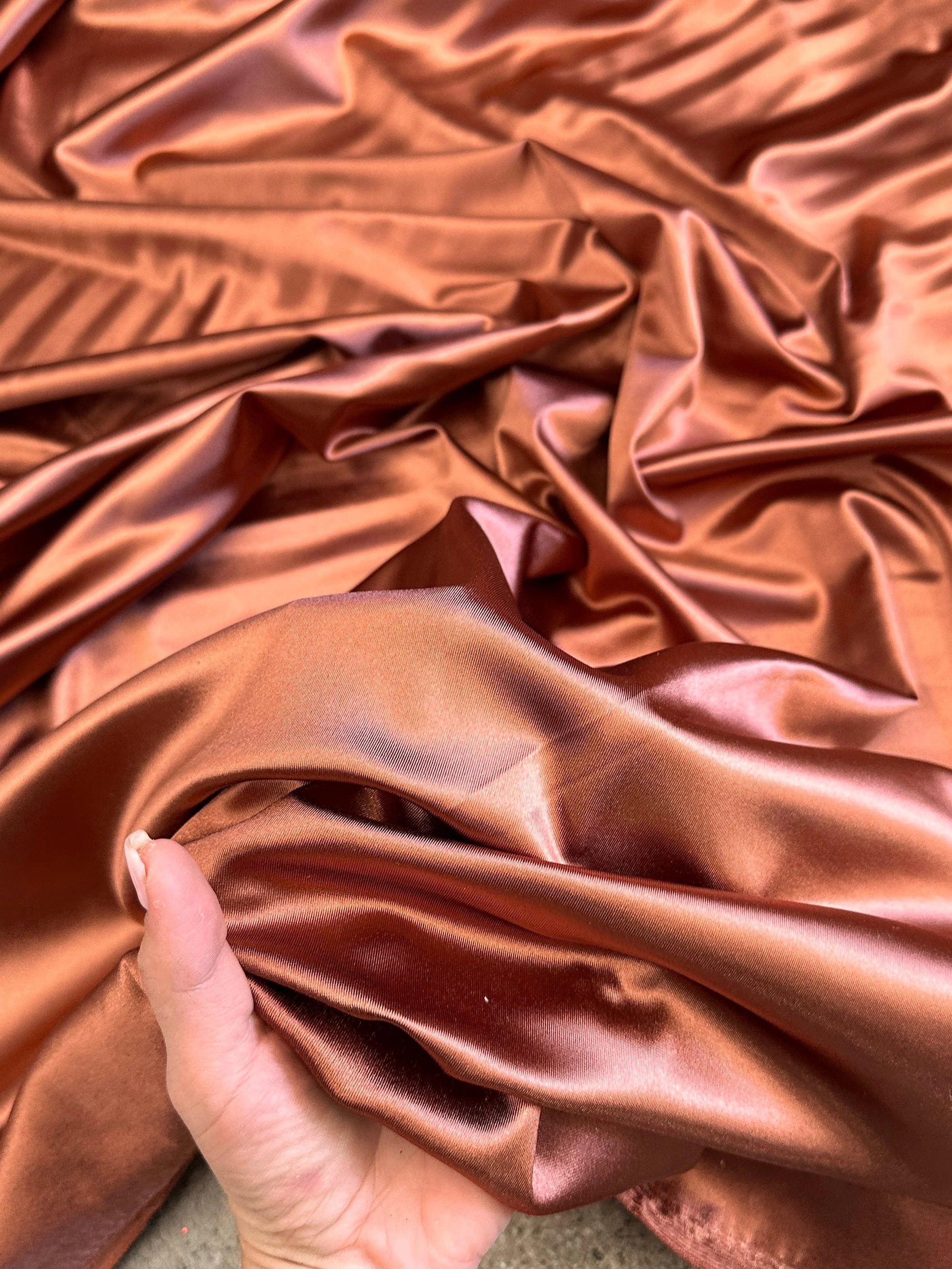 Copper Shiny Nylon Spandex - Image 4
