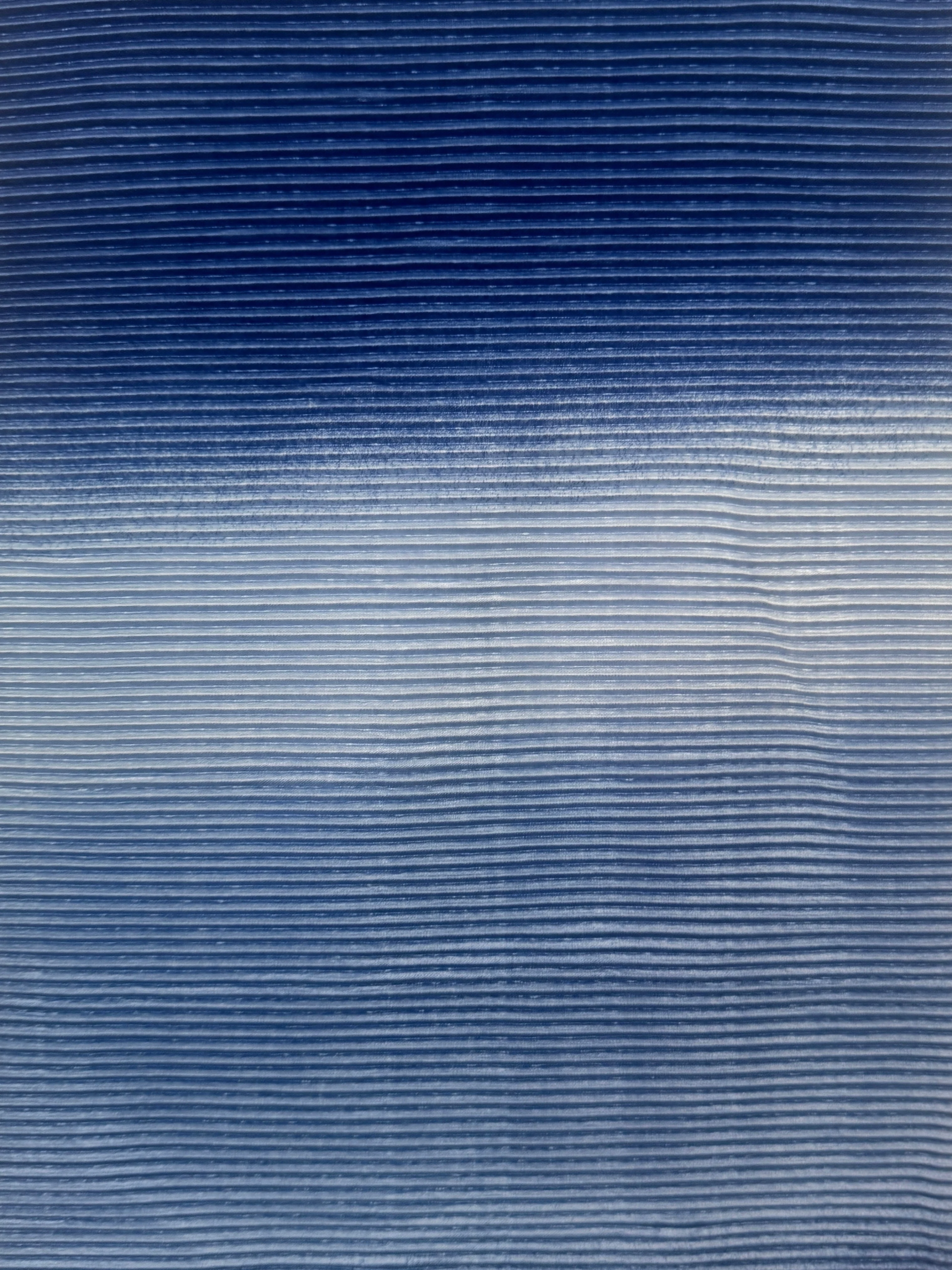 Denim Blue Ombre Pleated Knit - Image 6