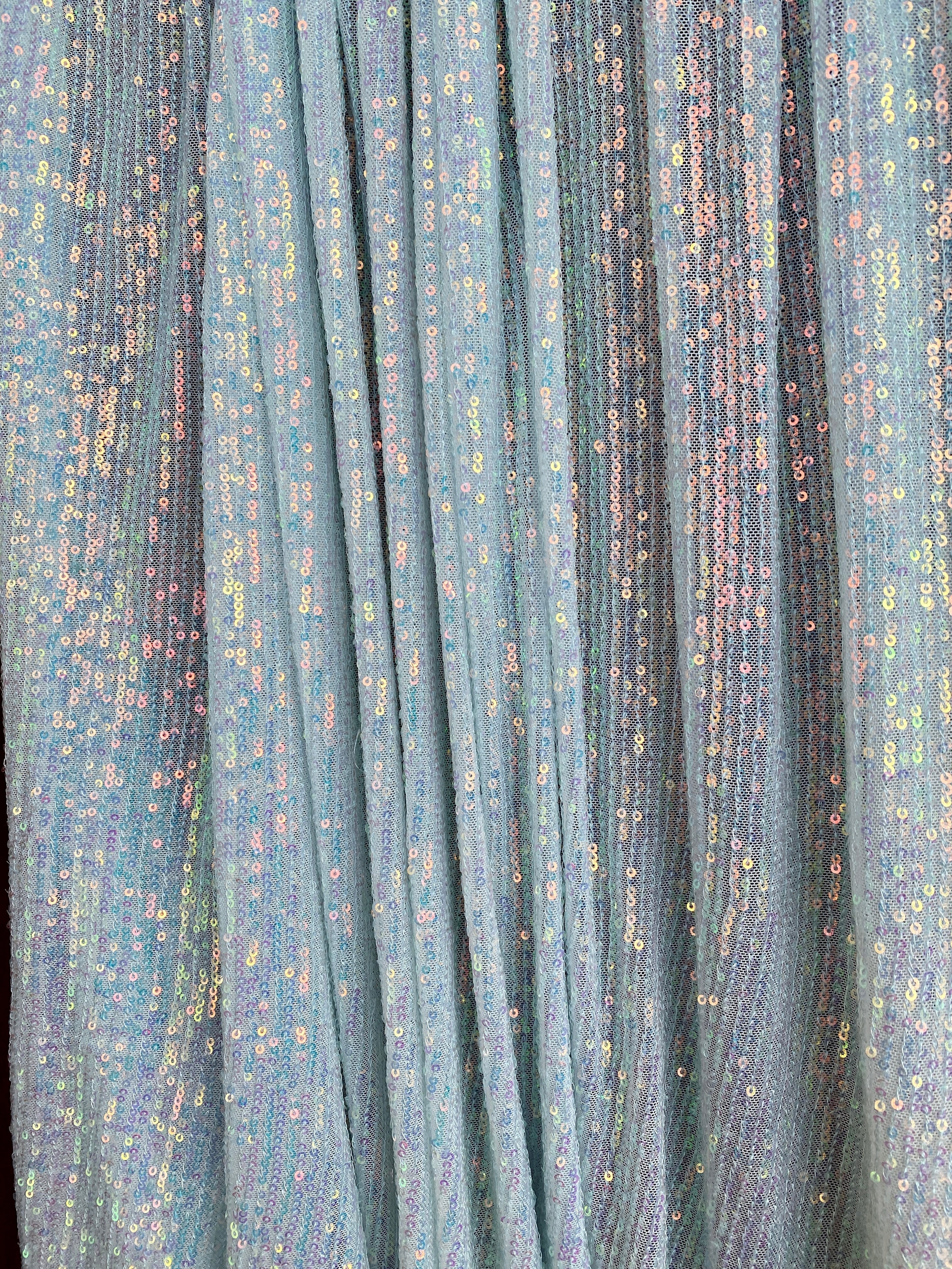 Stretch Striped Sequin On Mesh - Image 10