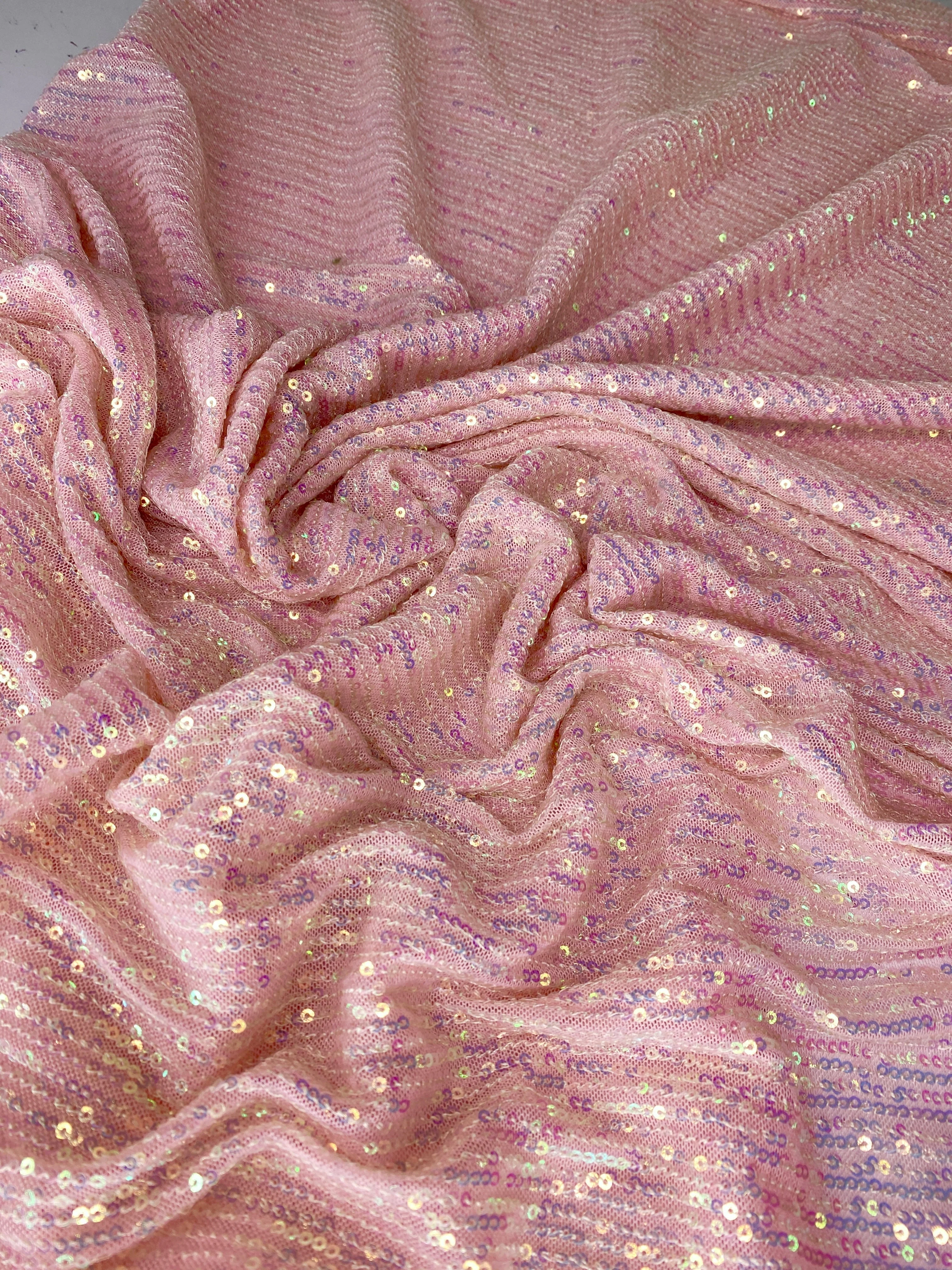 Stretch Striped Sequin On Mesh - Image 7