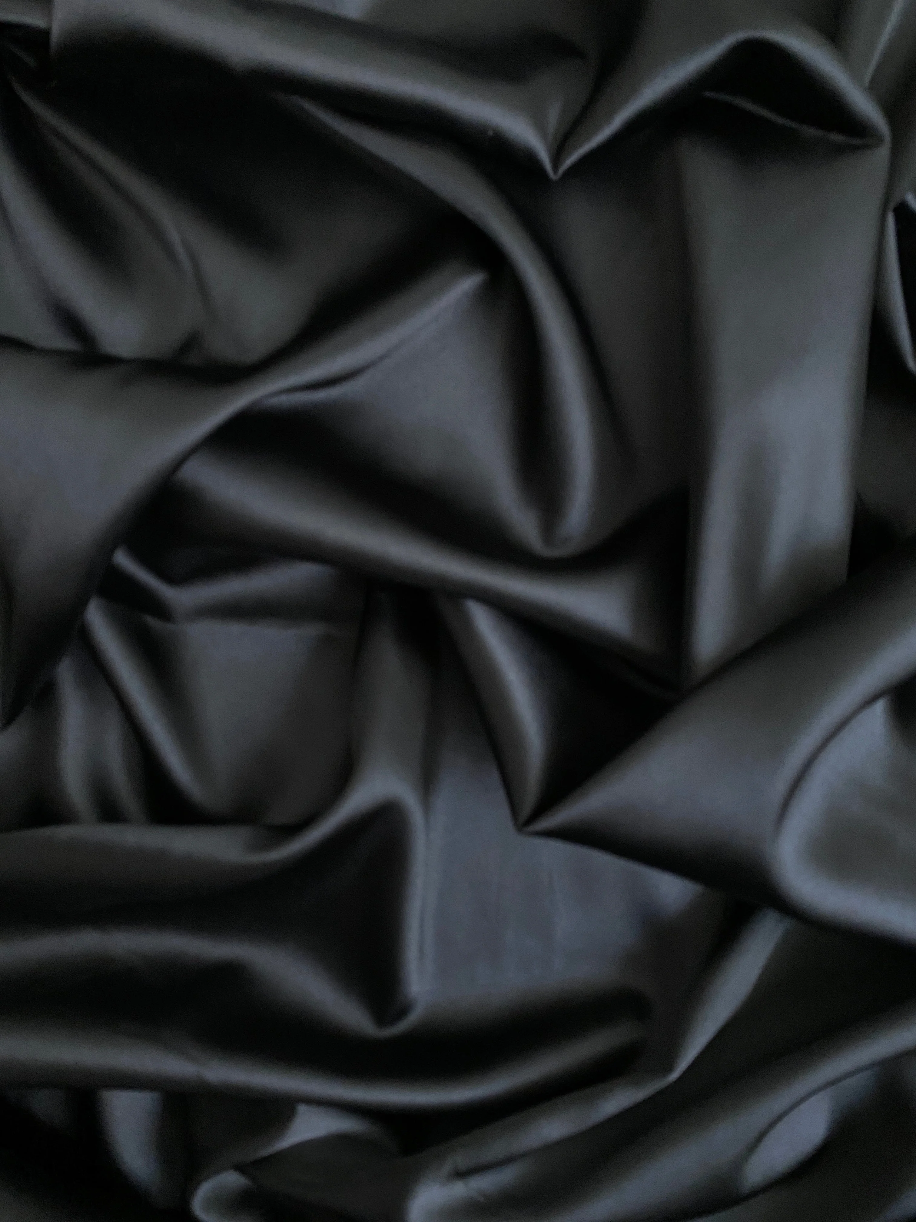 Black Silky Stretch Satin - Image 5