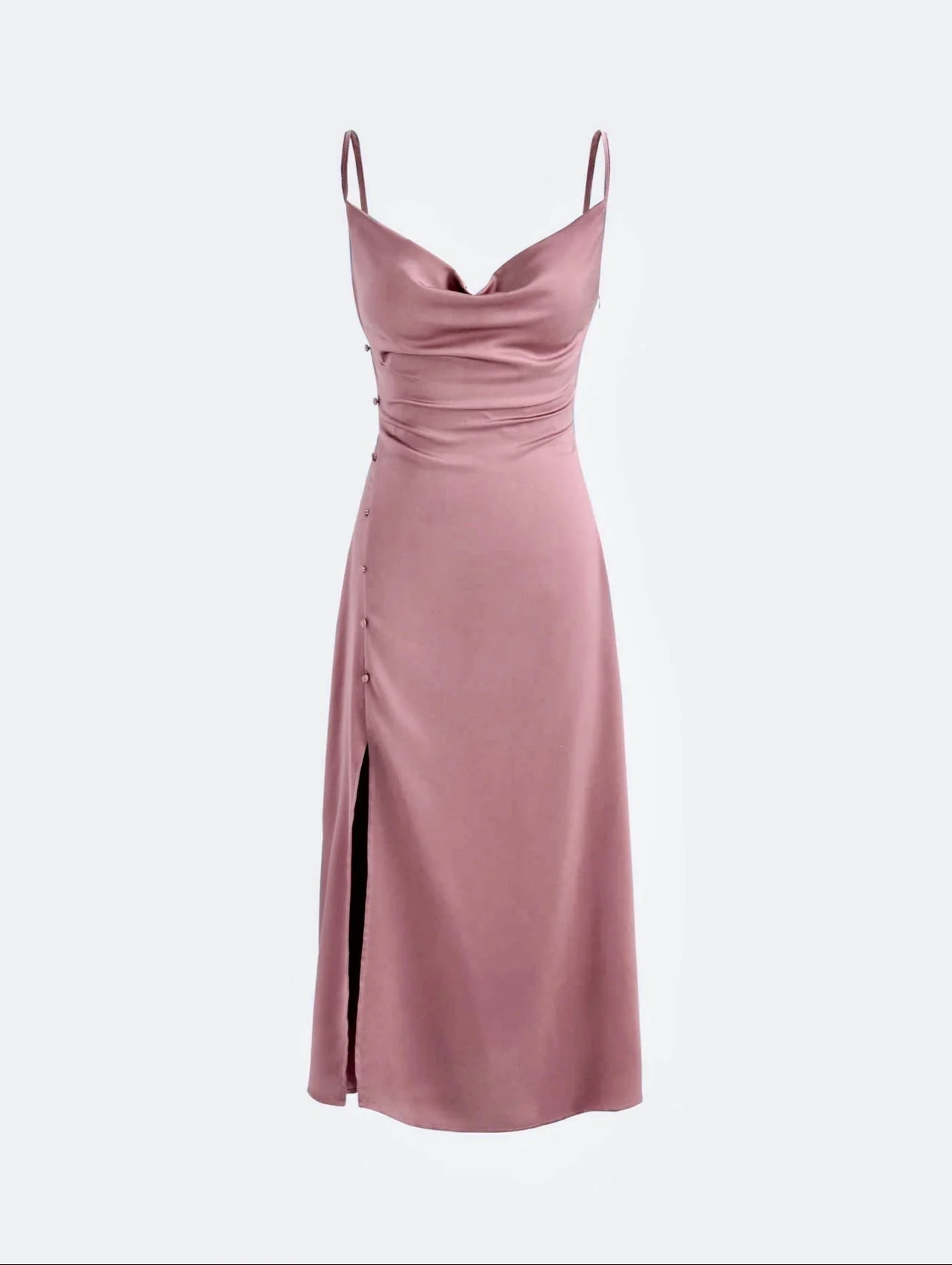 Blush Pink Shiny Nylon Spandex - Image 4