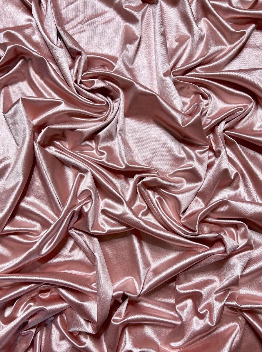 Blush Pink Shiny Nylon Spandex - Image 7