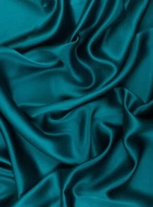 Teal Green Silky Stretch Satin - Image 4
