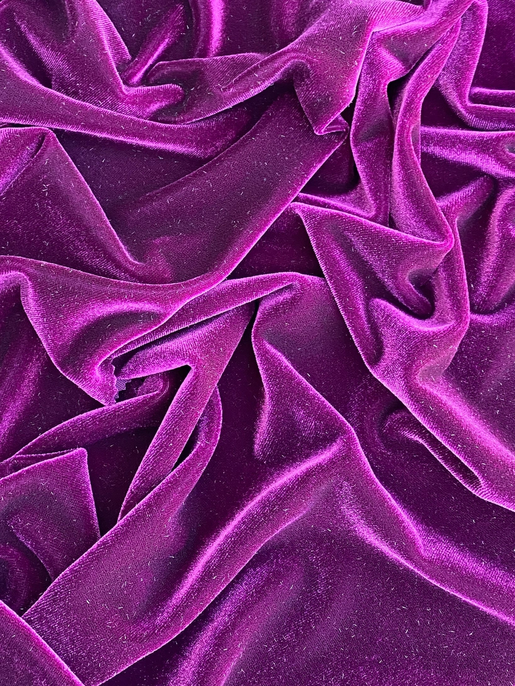 Magenta Stretch Velvet - Image 2