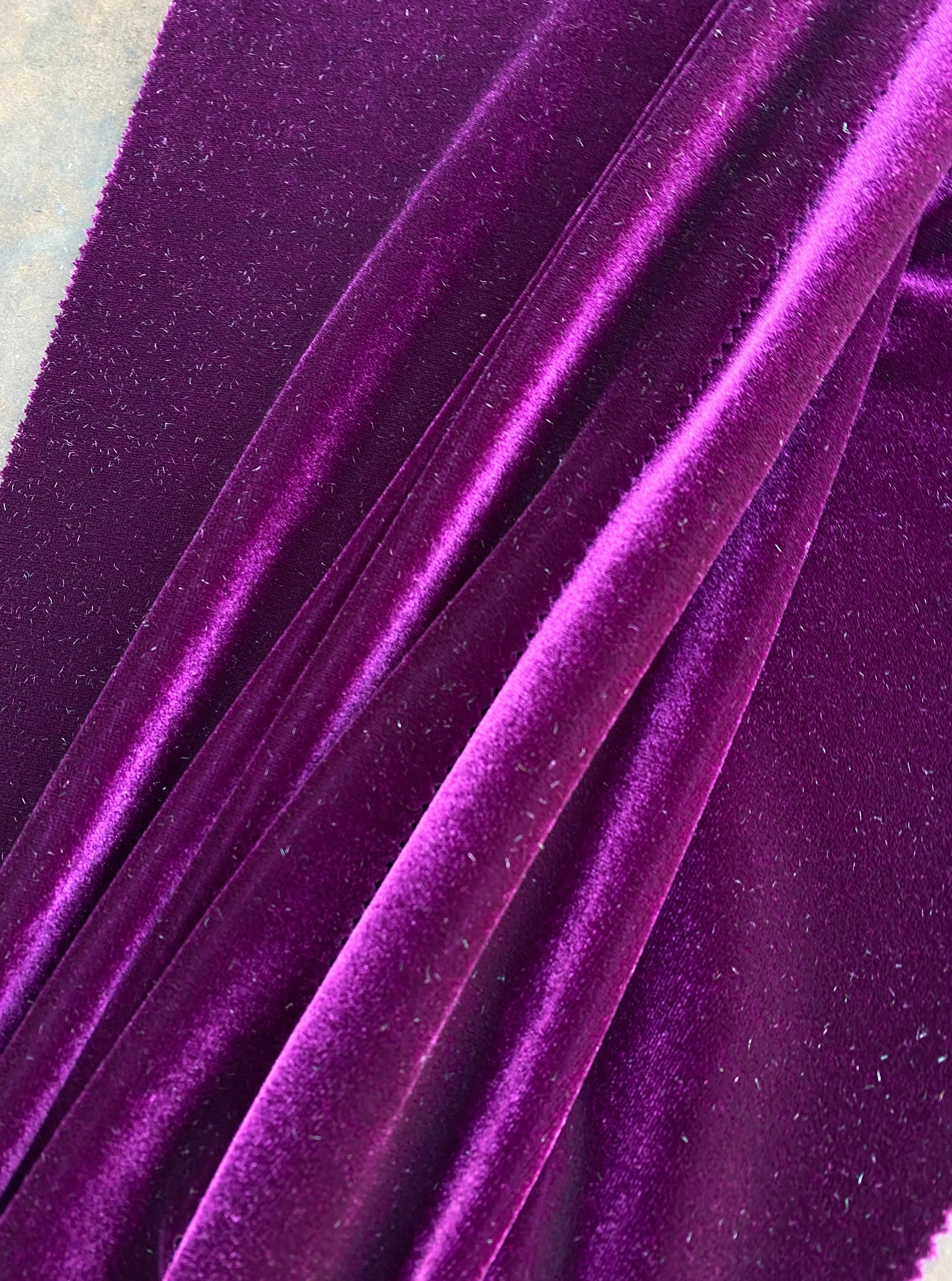 Magenta Stretch Velvet - Image 4