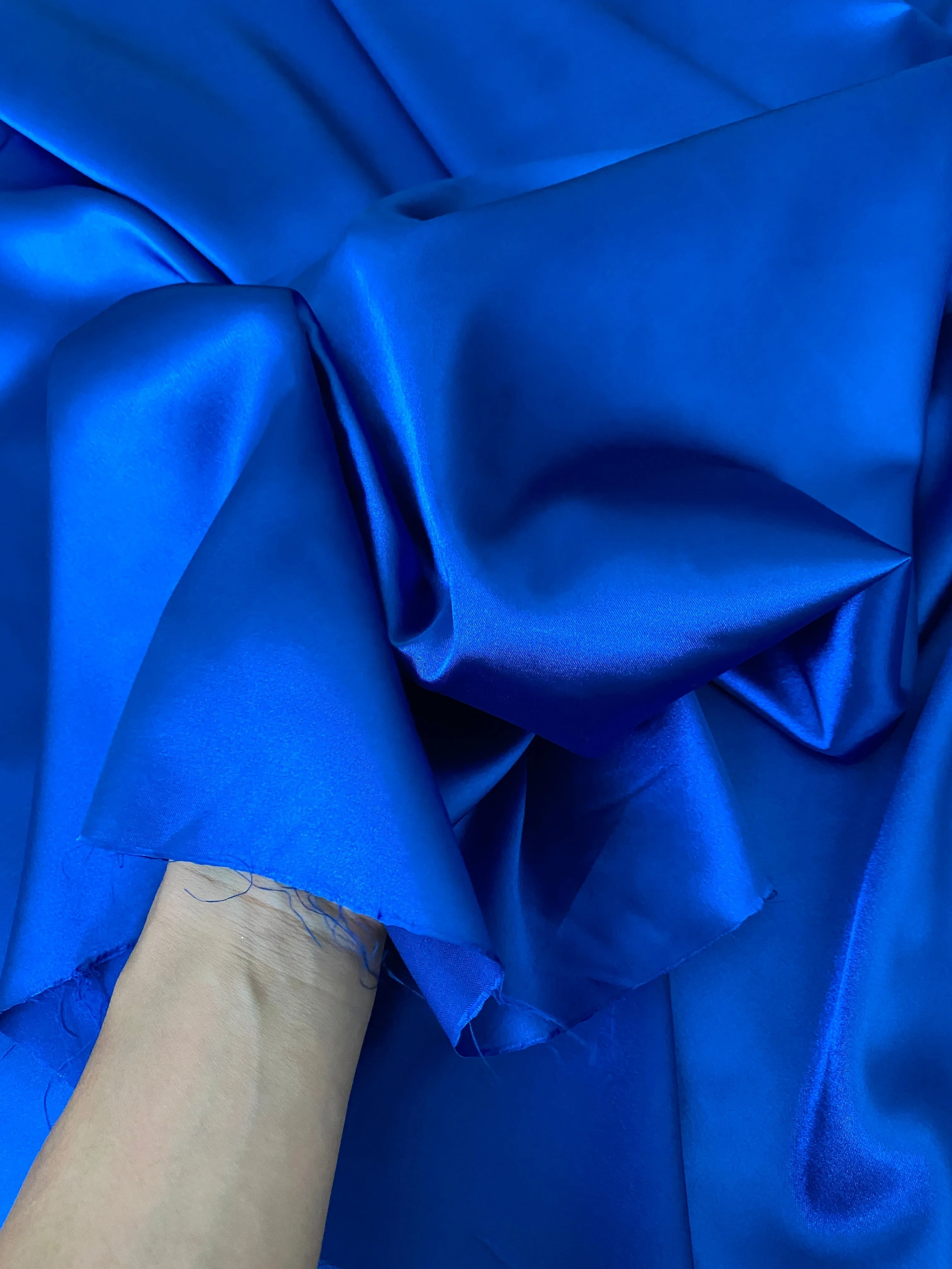 Royal Blue Silky Stretch Satin - Image 11
