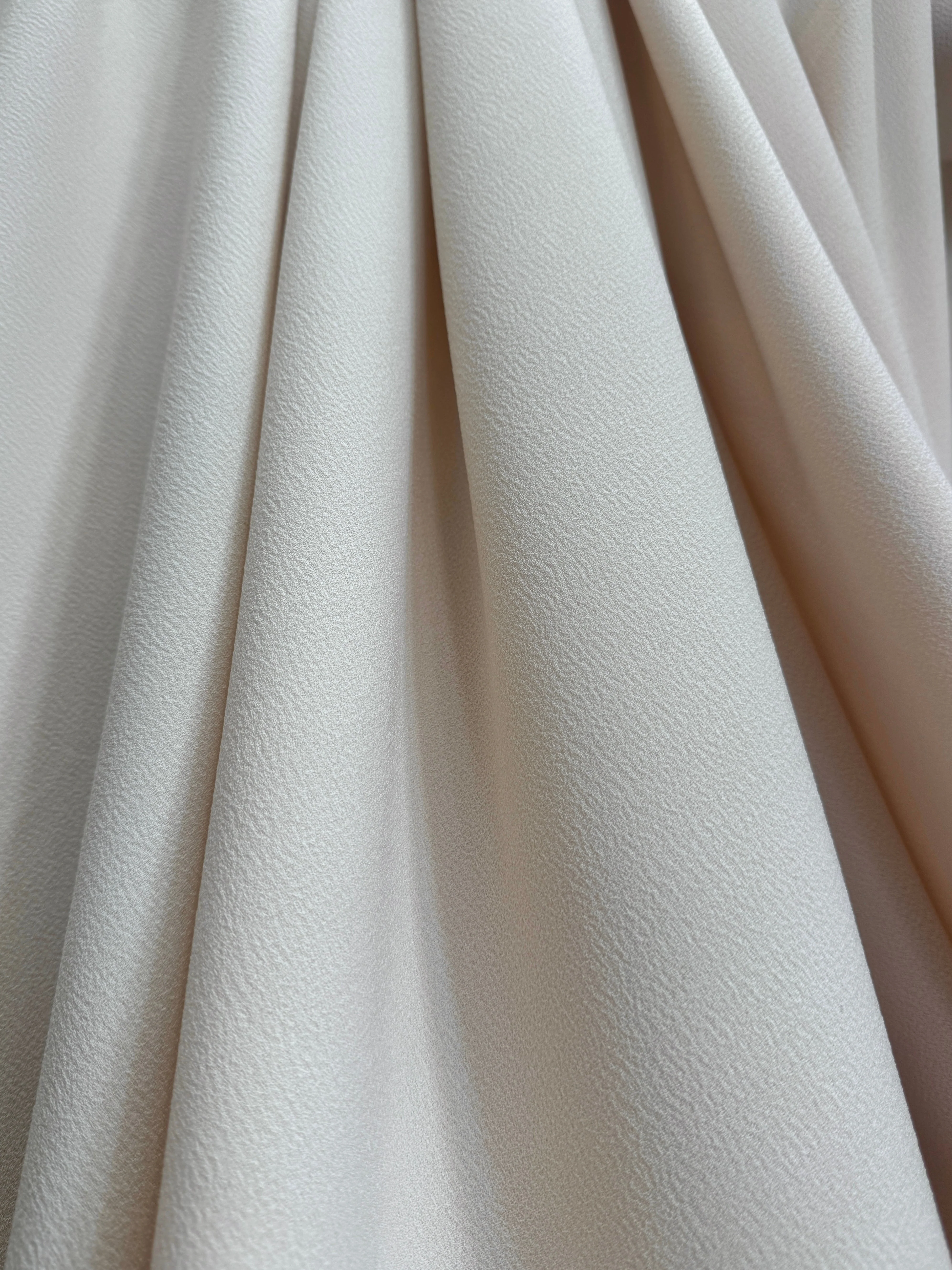 Cream Bubble Textured Stretch Crepe - Image 10