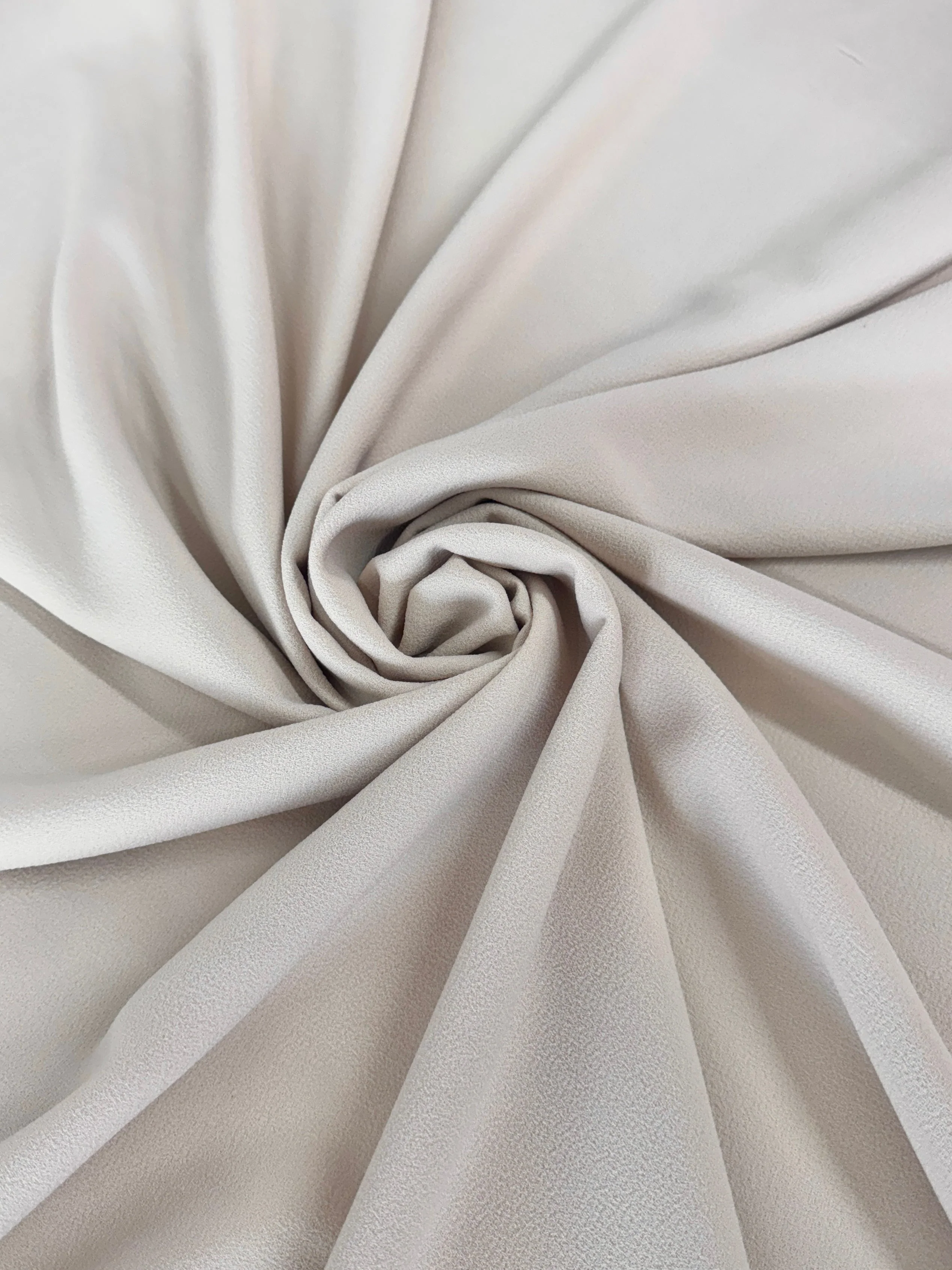 Cream Bubble Textured Stretch Crepe - Image 2