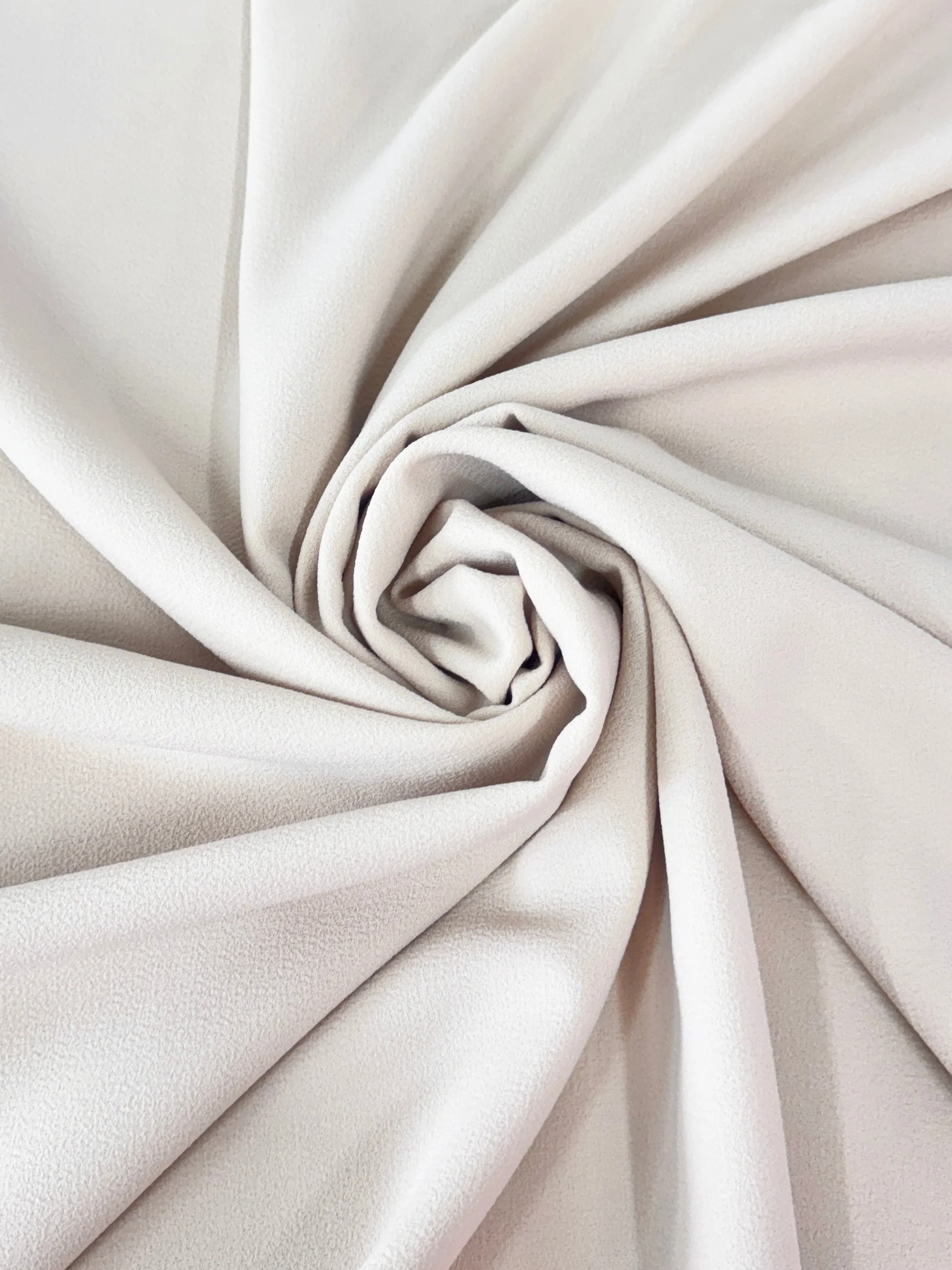 Cream Bubble Textured Stretch Crepe - Image 4