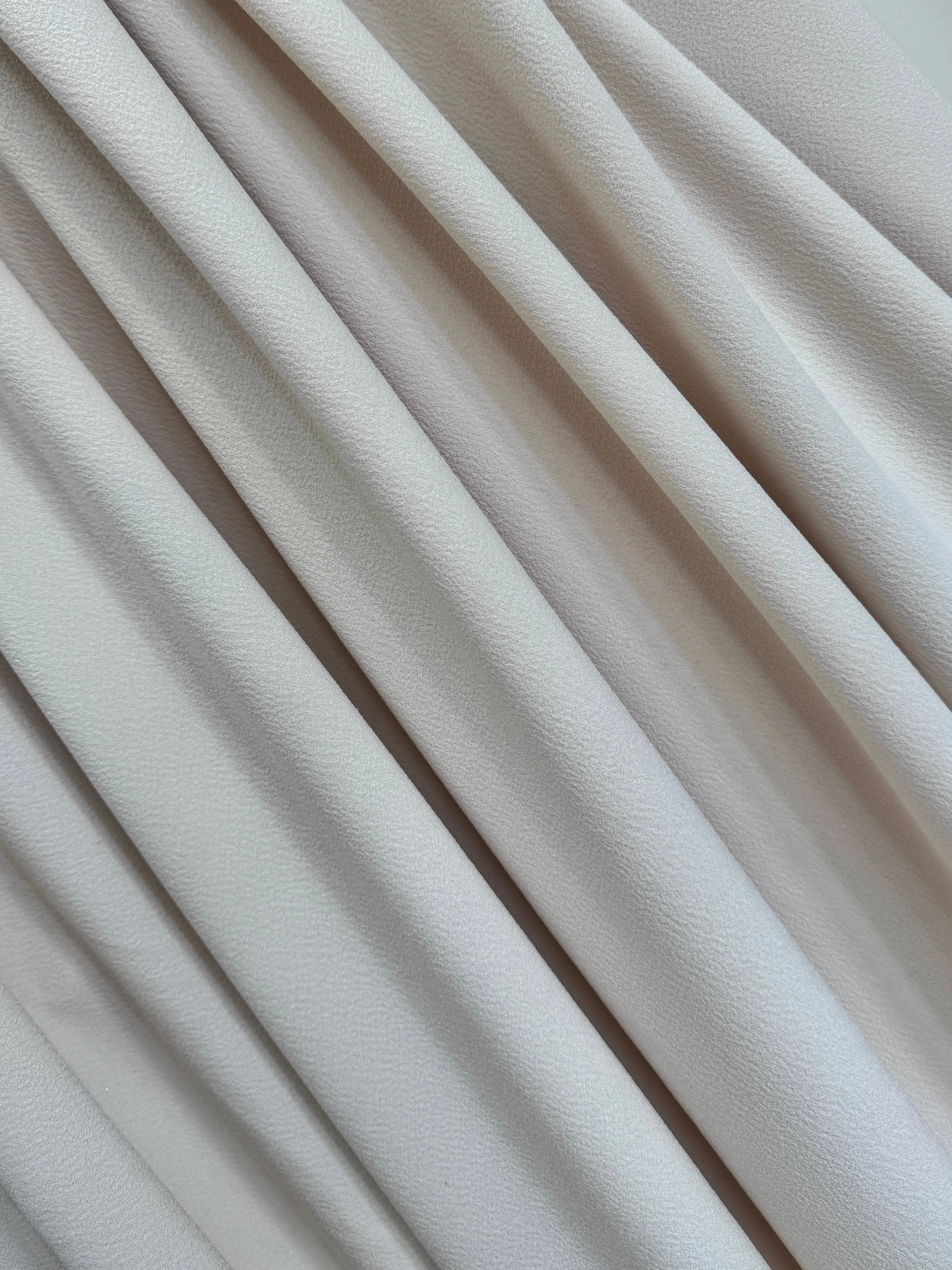 Cream Bubble Textured Stretch Crepe - Image 5