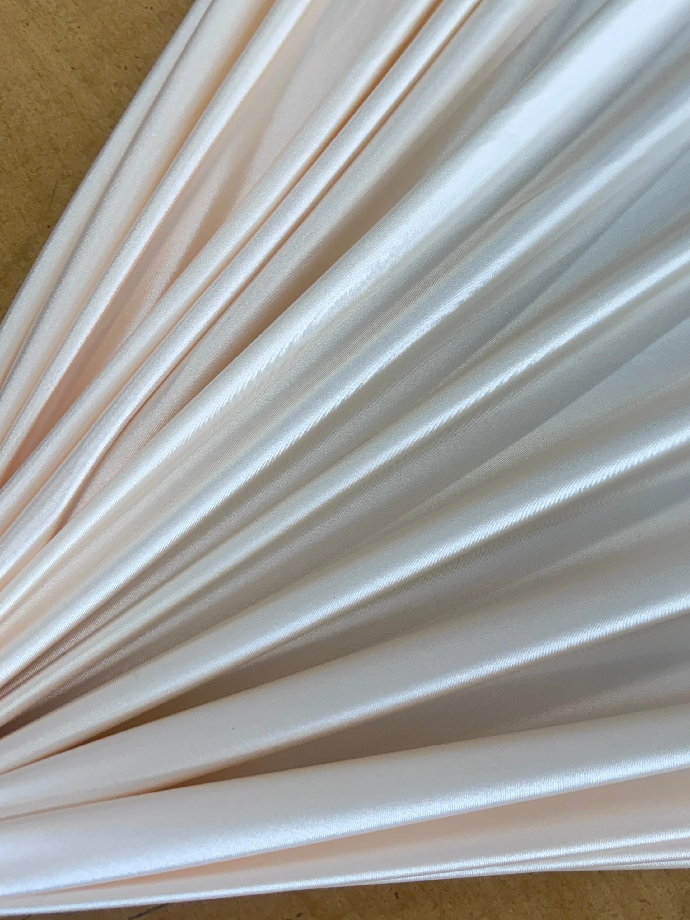 Cream Shiny Nylon Spandex - Image 3