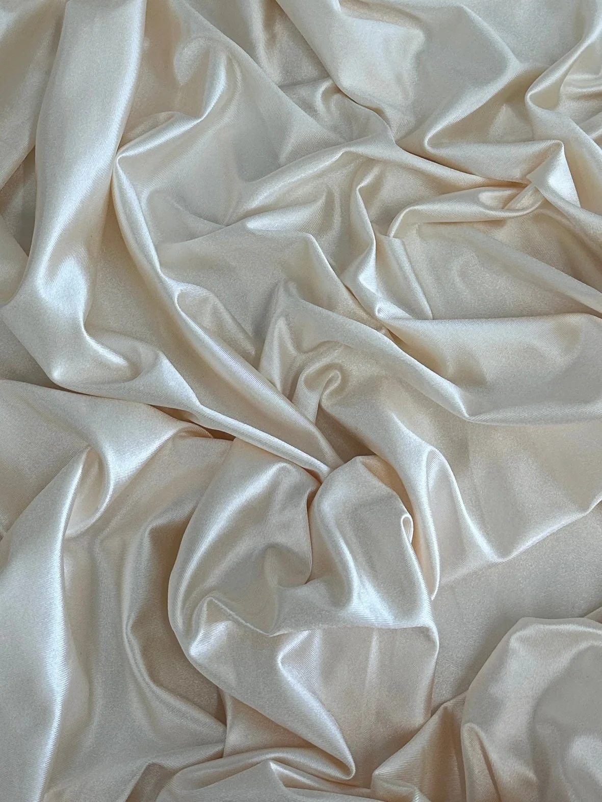 Cream Shiny Nylon Spandex - Image 4