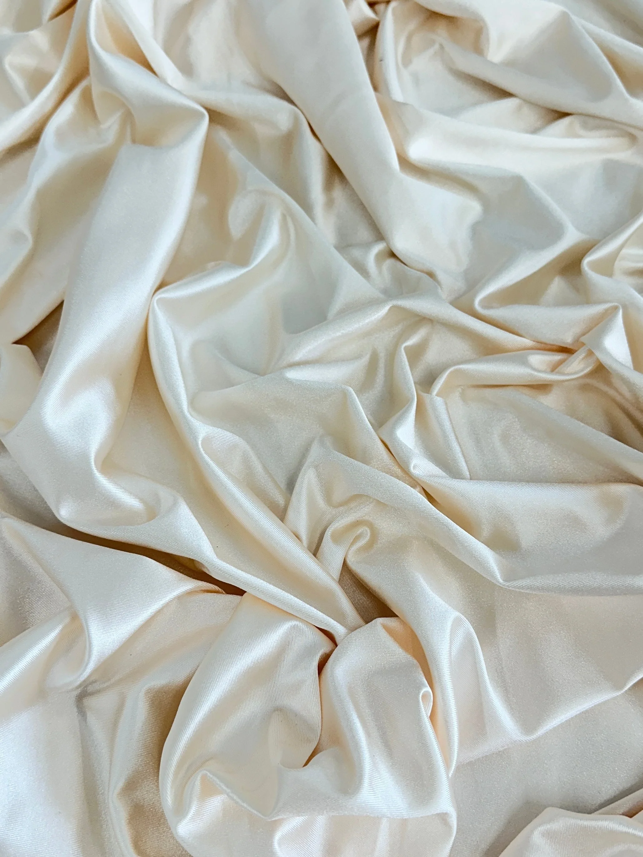 Cream Shiny Nylon Spandex - Image 7