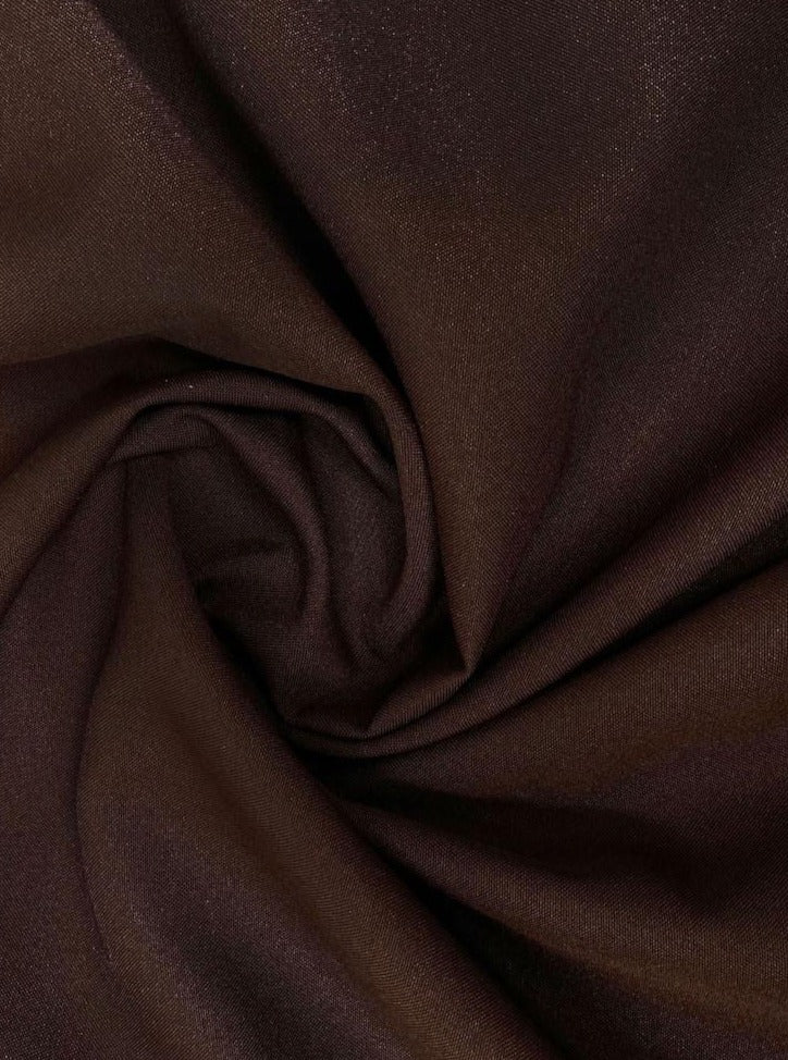 Dark Brown Poly Poplin