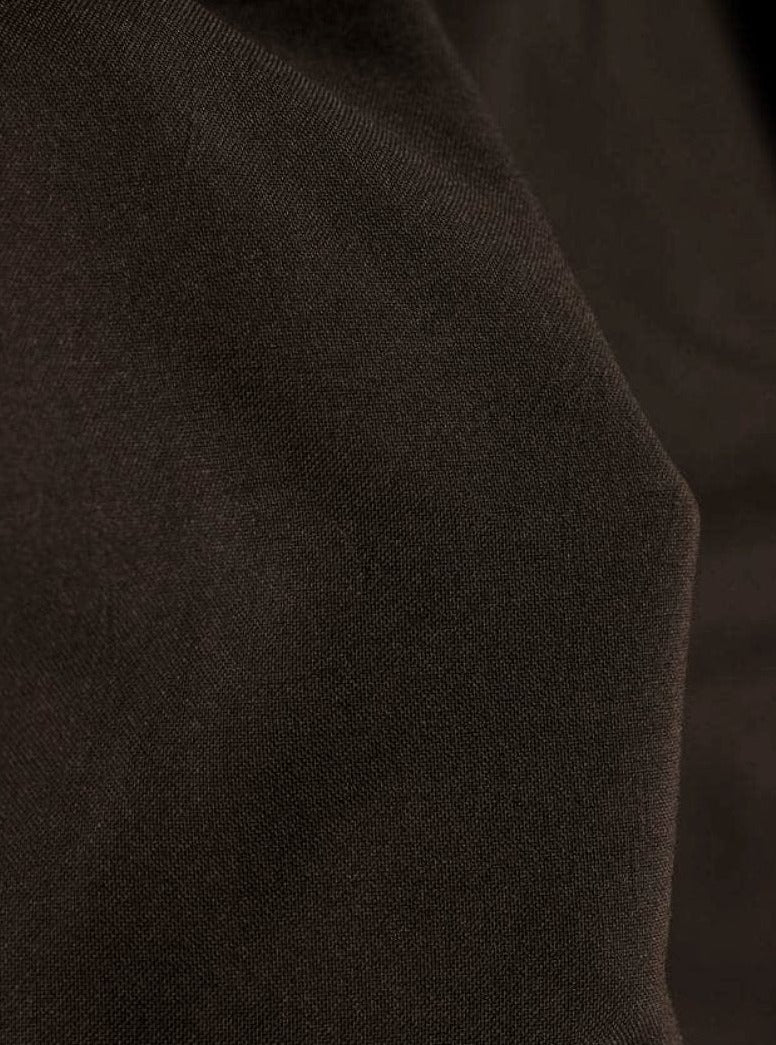 Dark Brown Poly Poplin - Image 8