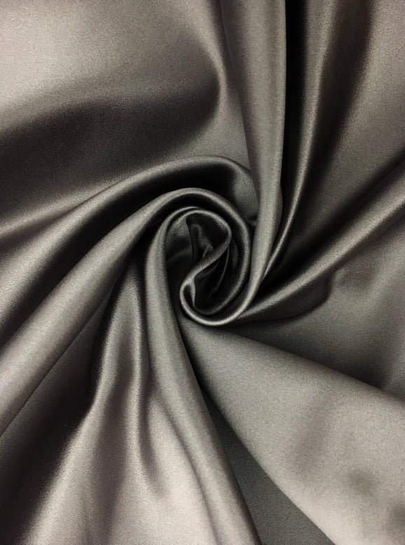 Dark Grey Duchesse Satin - Image 4