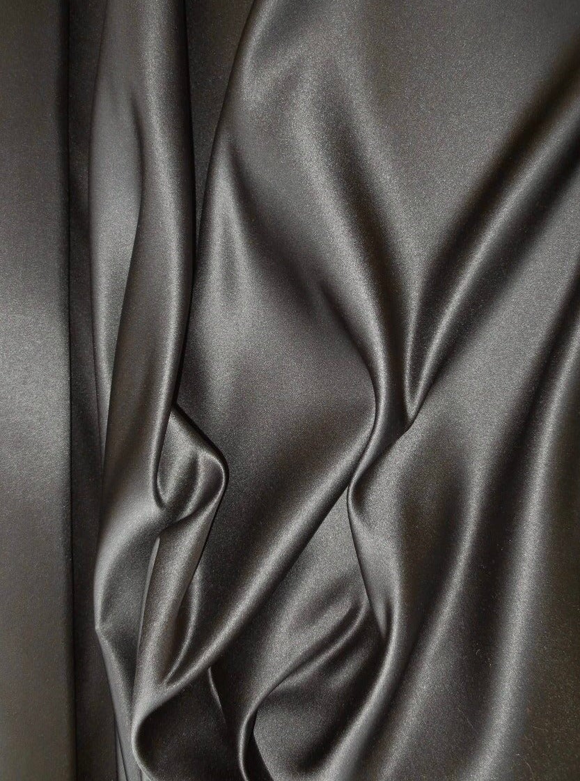 Dark Grey Duchesse Satin - Image 5