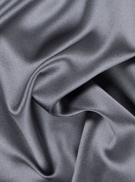 Dark Silver Silky Stretch Satin - Image 10