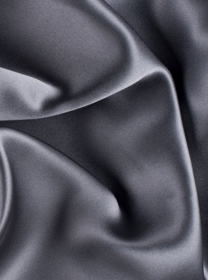 Dark Silver Silky Stretch Satin - Image 6