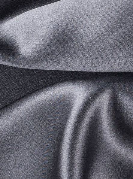 Dark Silver Silky Stretch Satin - Image 8