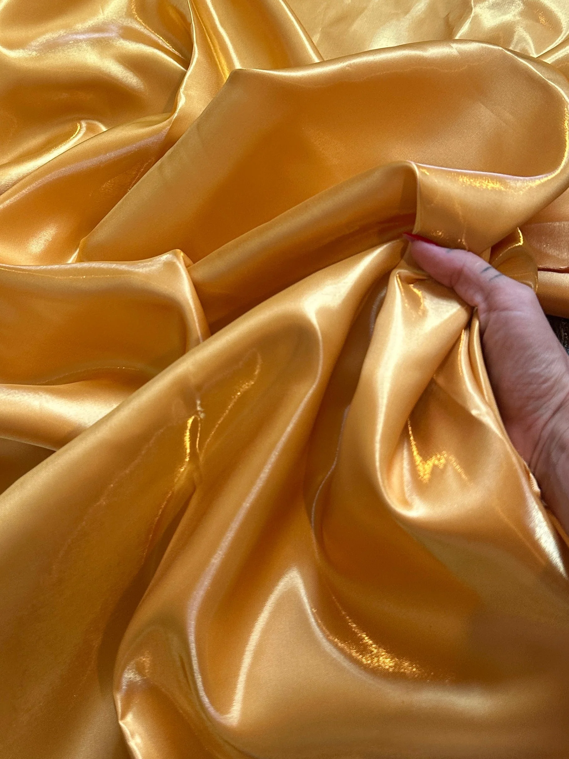 Deep Gold Liquid Bridal Satin - Image 7