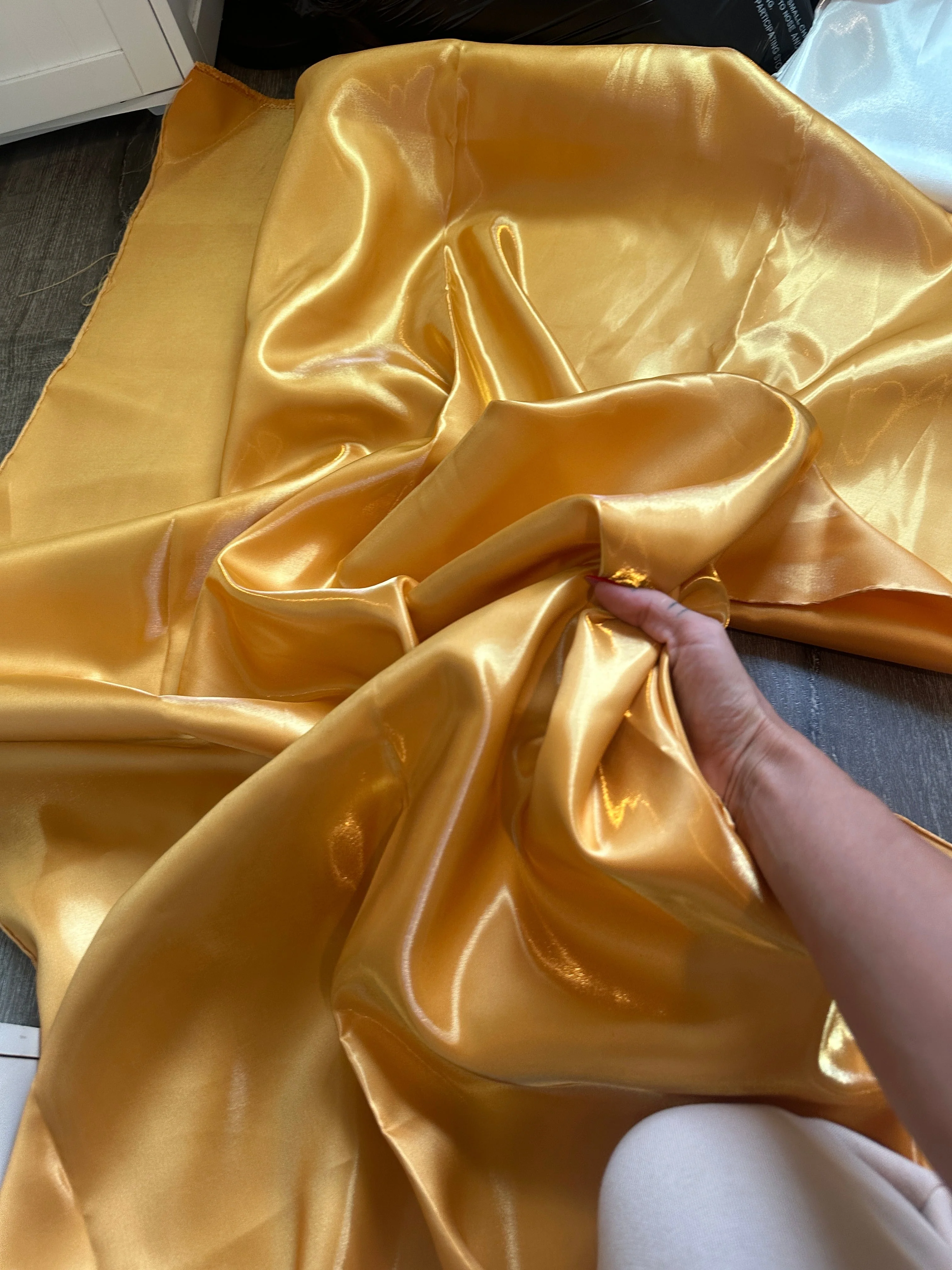 Deep Gold Liquid Bridal Satin - Image 8