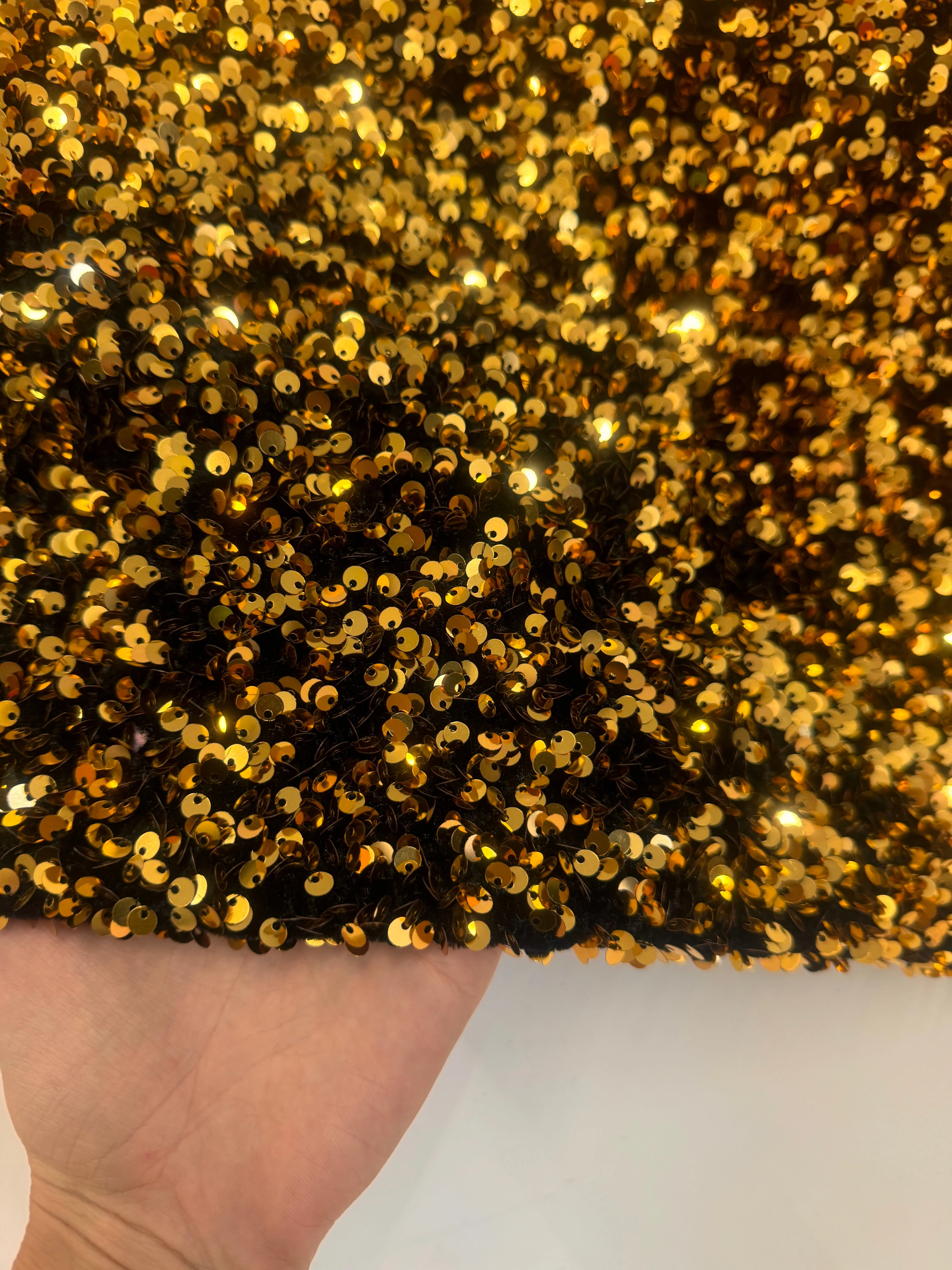 Deep Gold Sequin on Velvet - Image 2