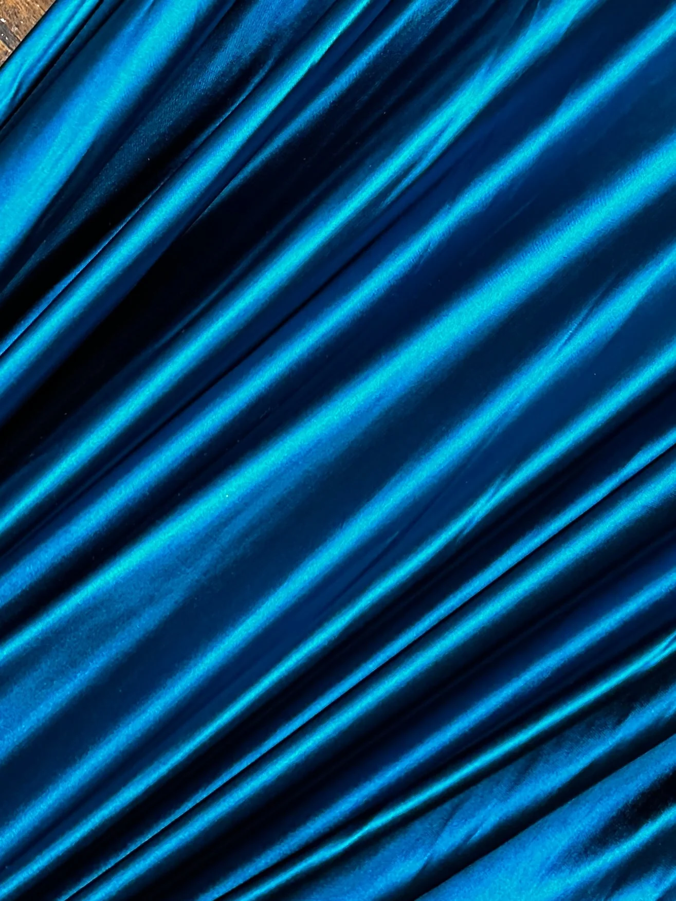 Deep Teal Shiny Nylon Spandex