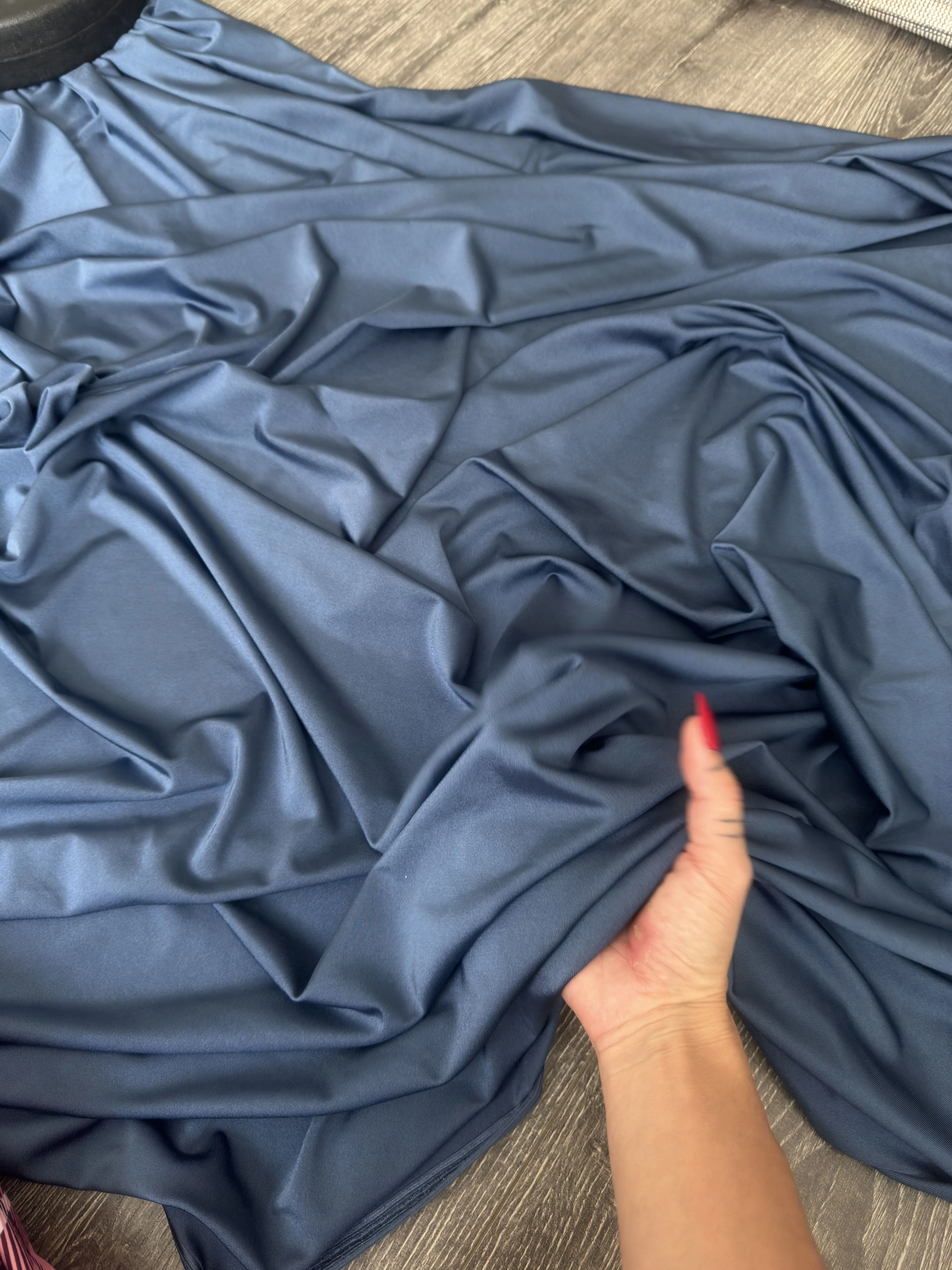 Denim Blue Lulu Yoga Nylon Spandex - Image 4