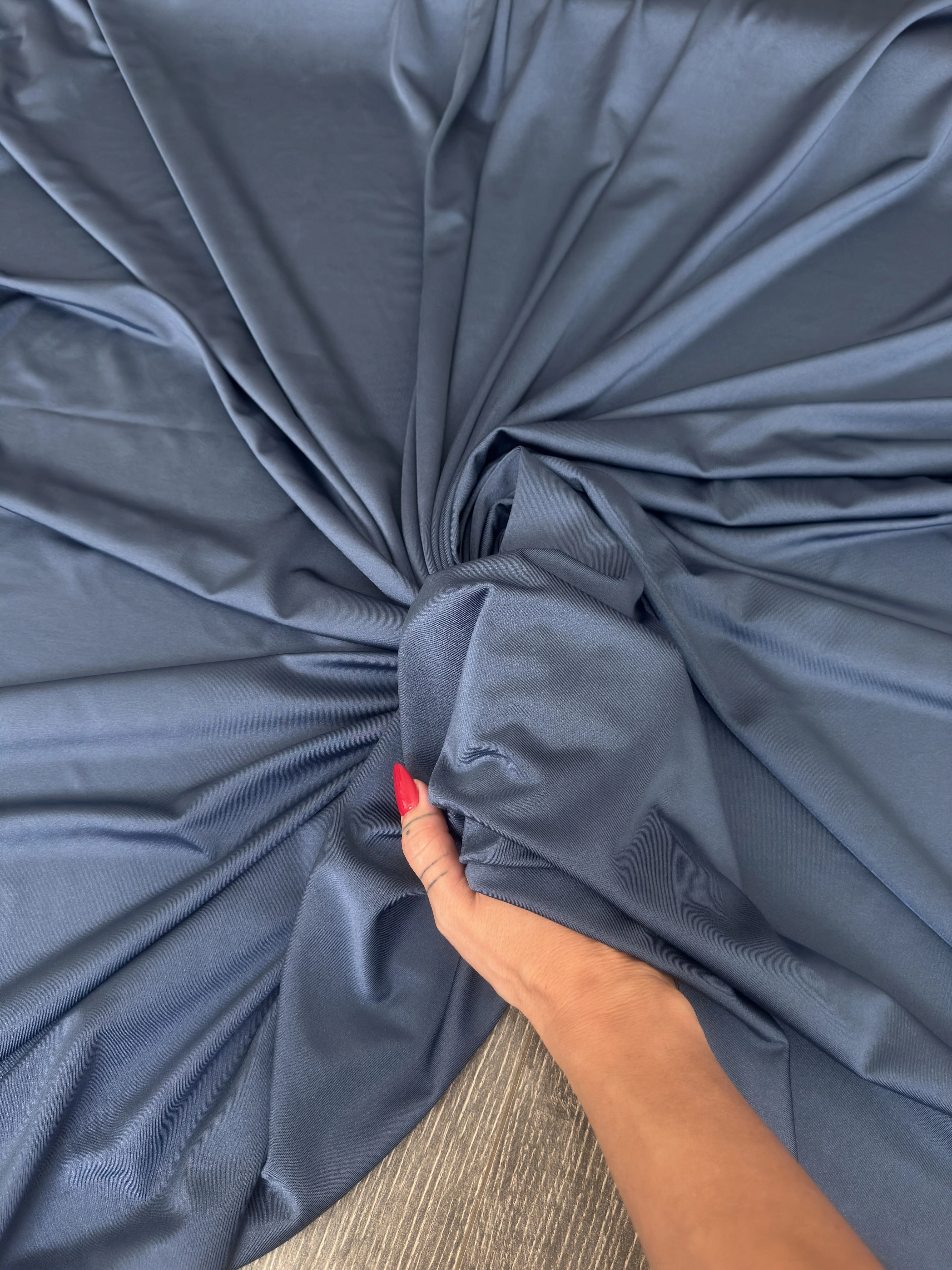 Denim Blue Lulu Yoga Nylon Spandex - Image 6