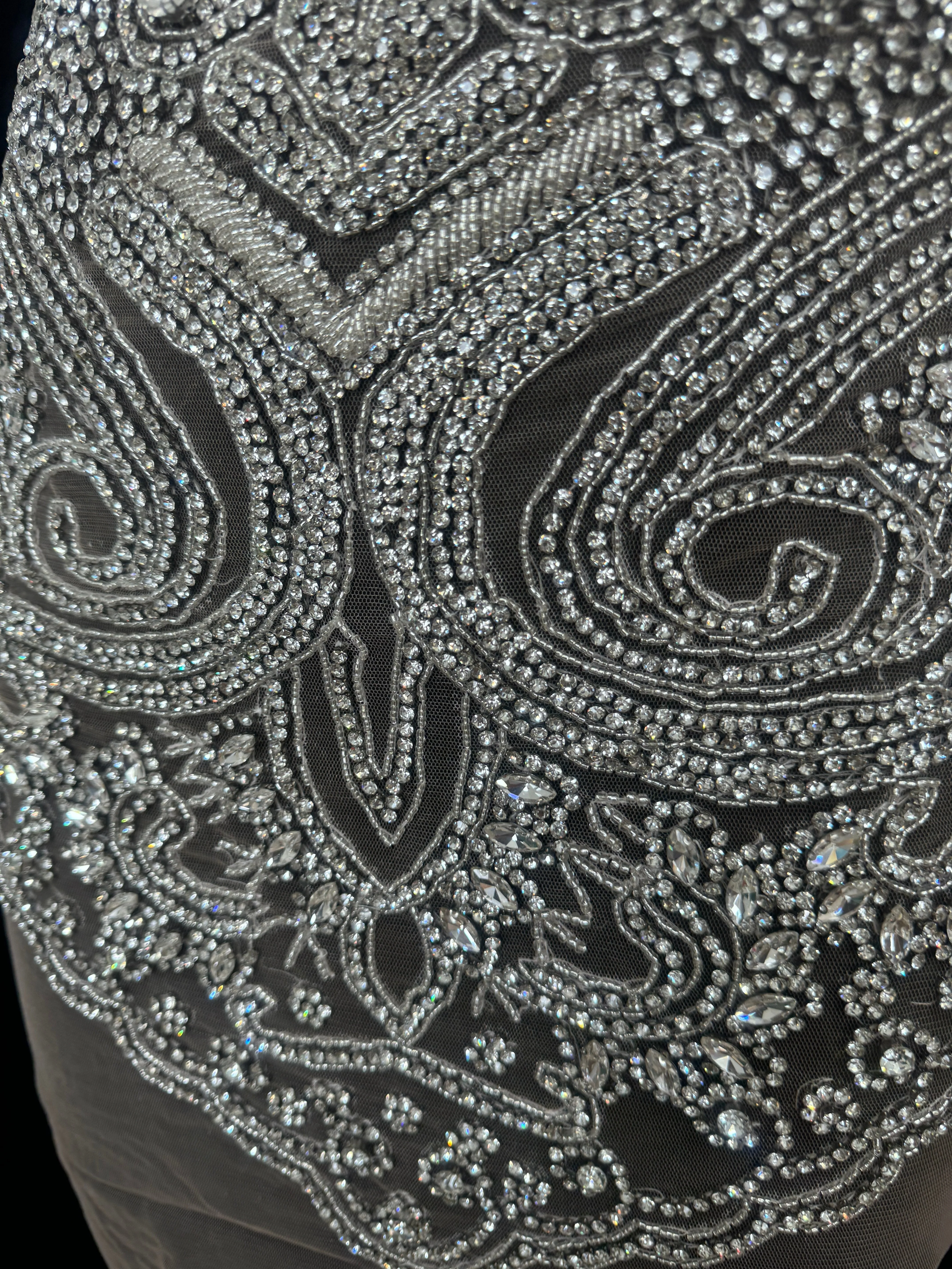 Diane Silver Rhinestone Bodice Appliqué - Image 5
