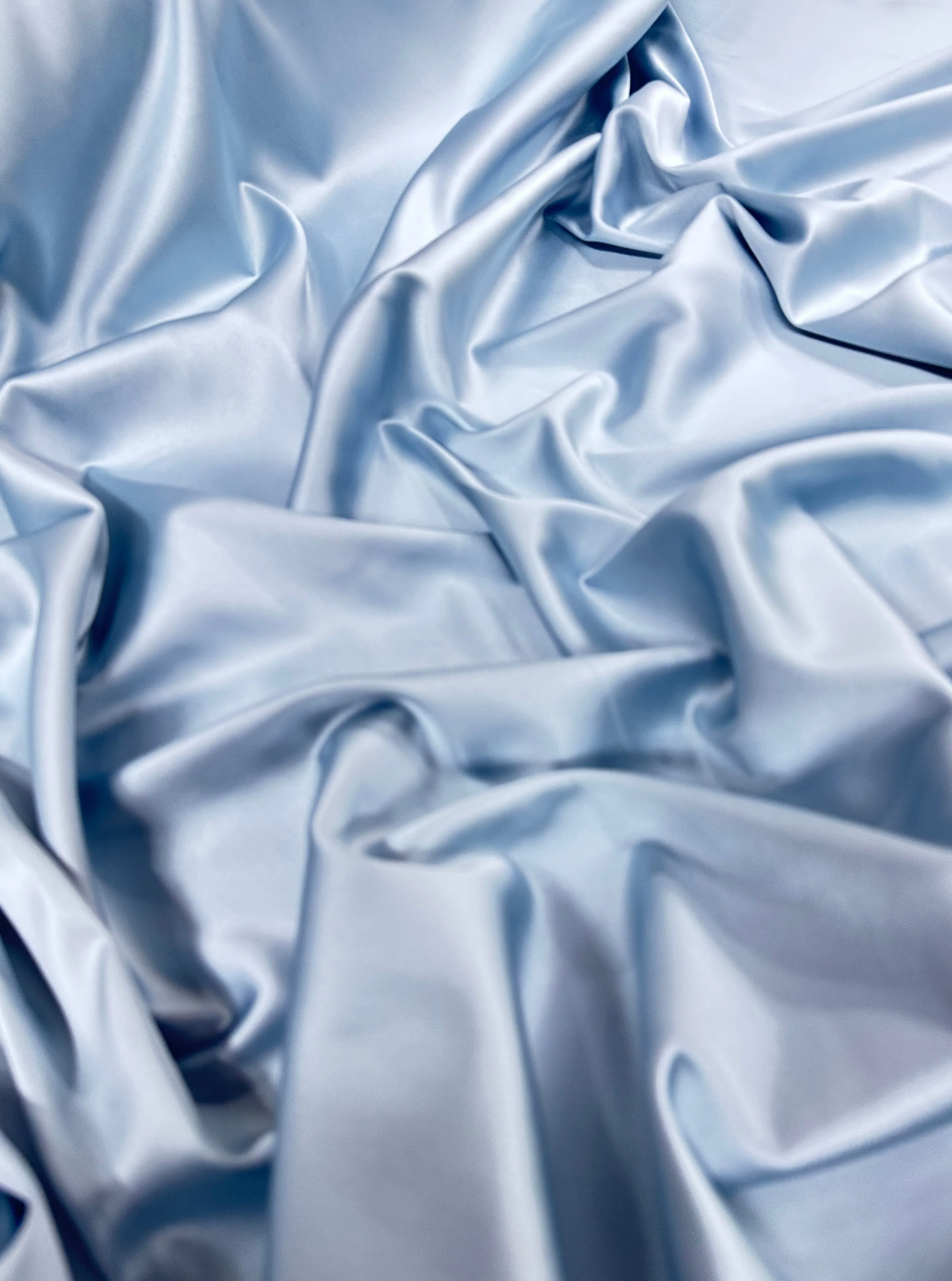 Dusty Blue Stretch Crepe Back Satin - Image 4