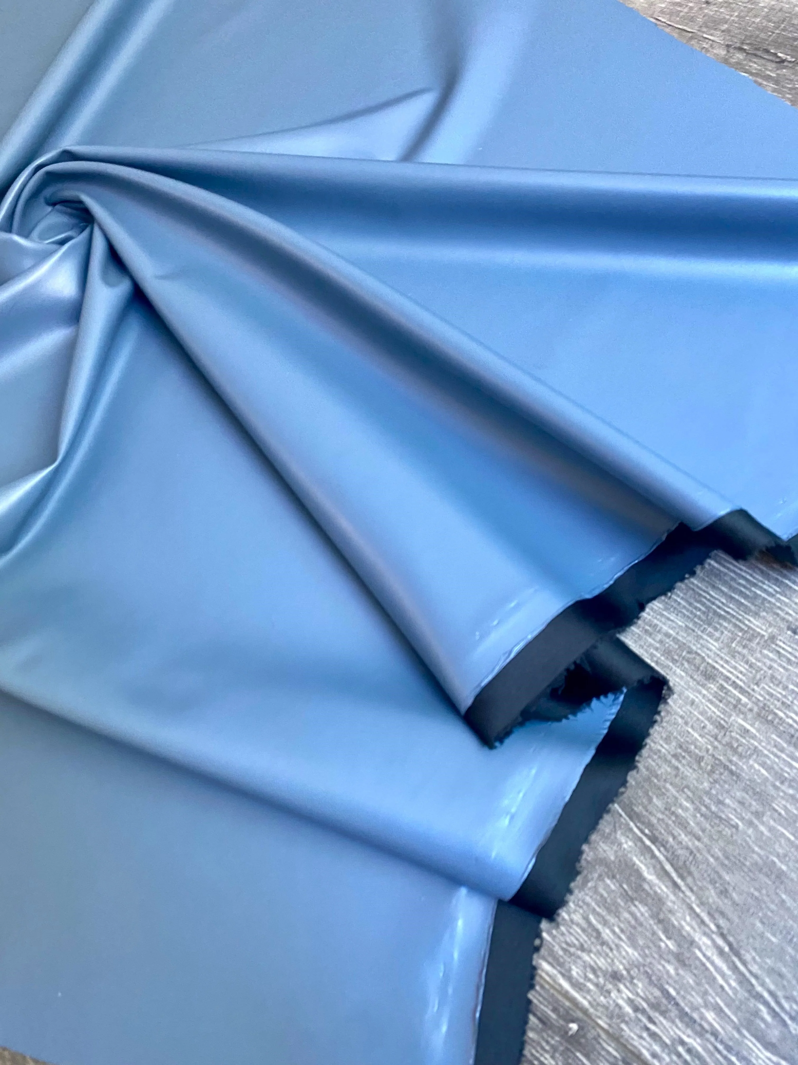 Denim Blue Stretch Faux Leather - Image 3