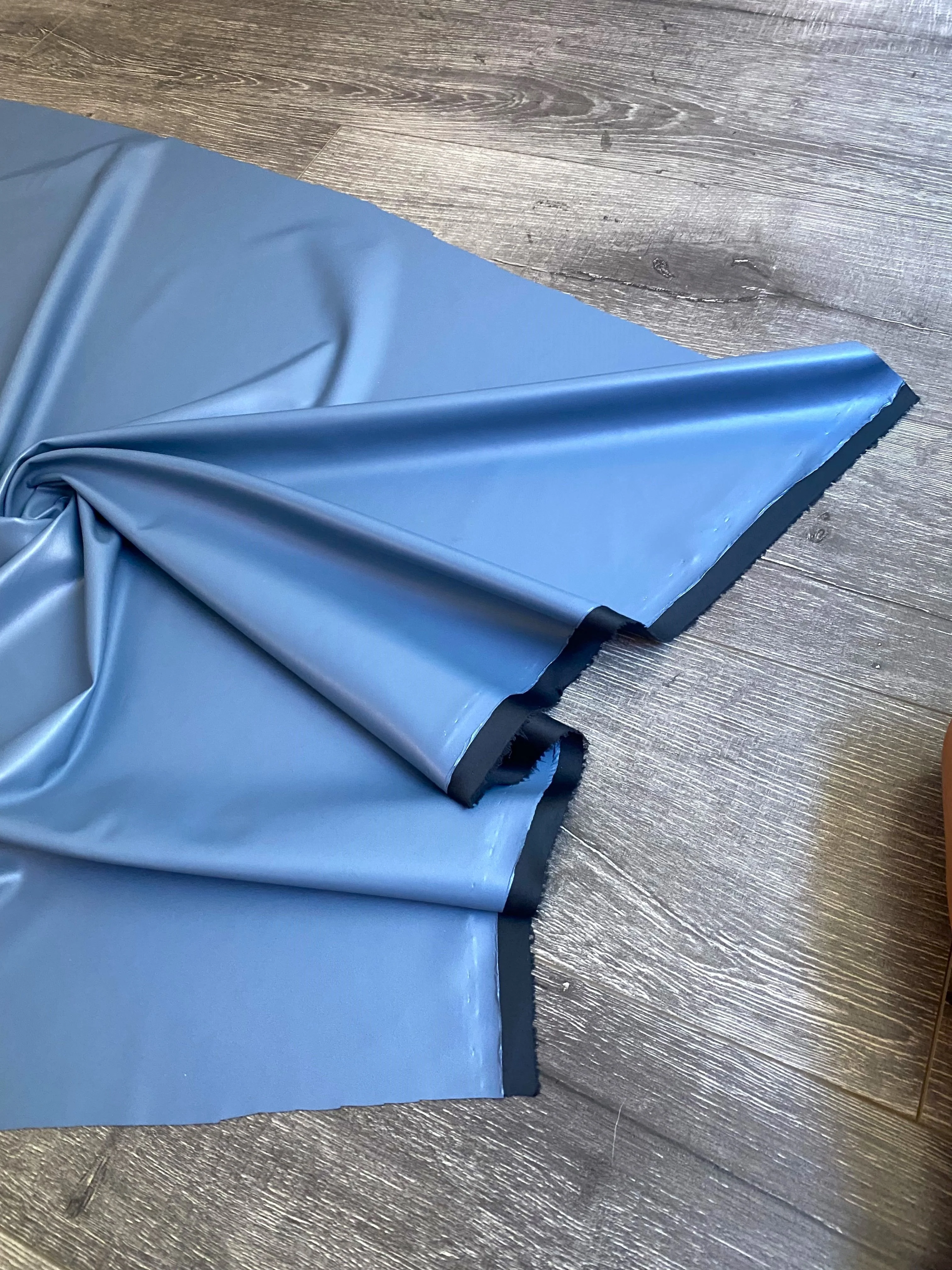 Denim Blue Stretch Faux Leather - Image 7