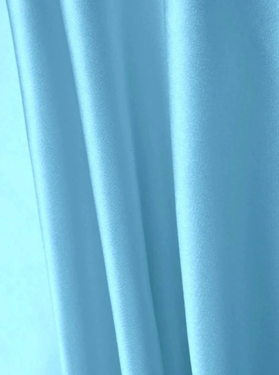 Baby Blue Silky Stretch Satin - Image 6