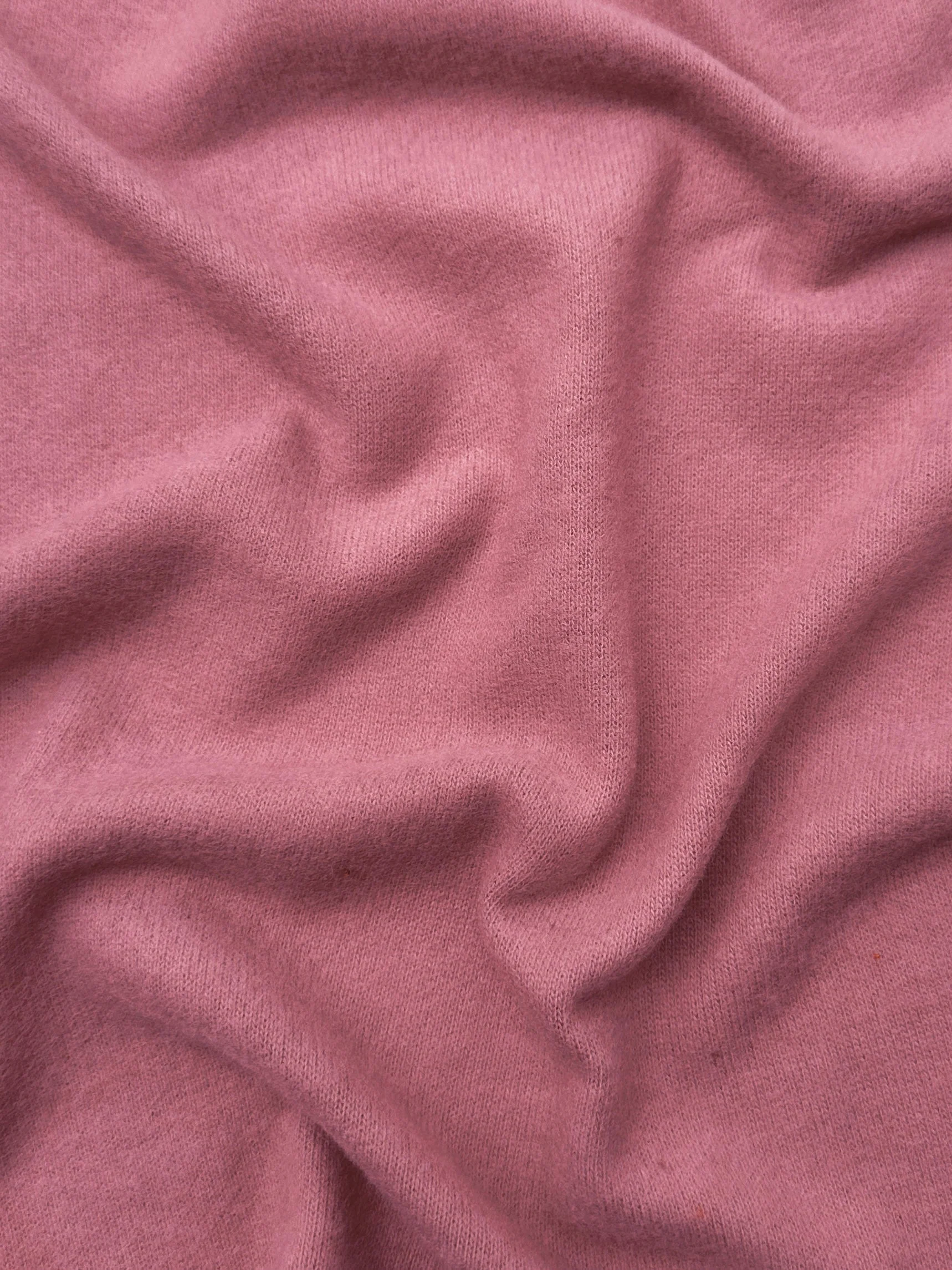 Dusty Rose Buttery Spandex Faux Cashmere Knit - Image 3