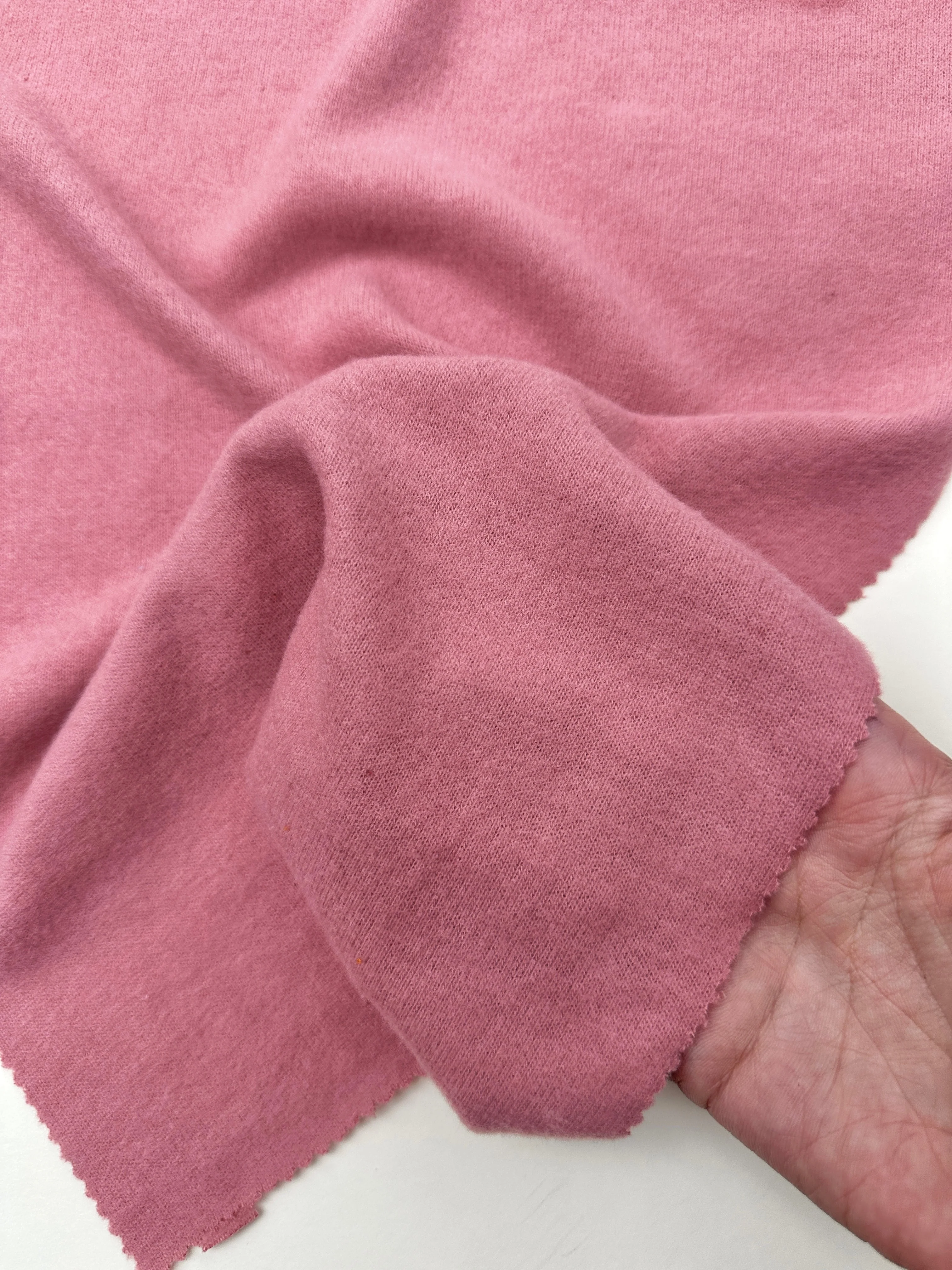 Dusty Rose Buttery Spandex Faux Cashmere Knit - Image 5