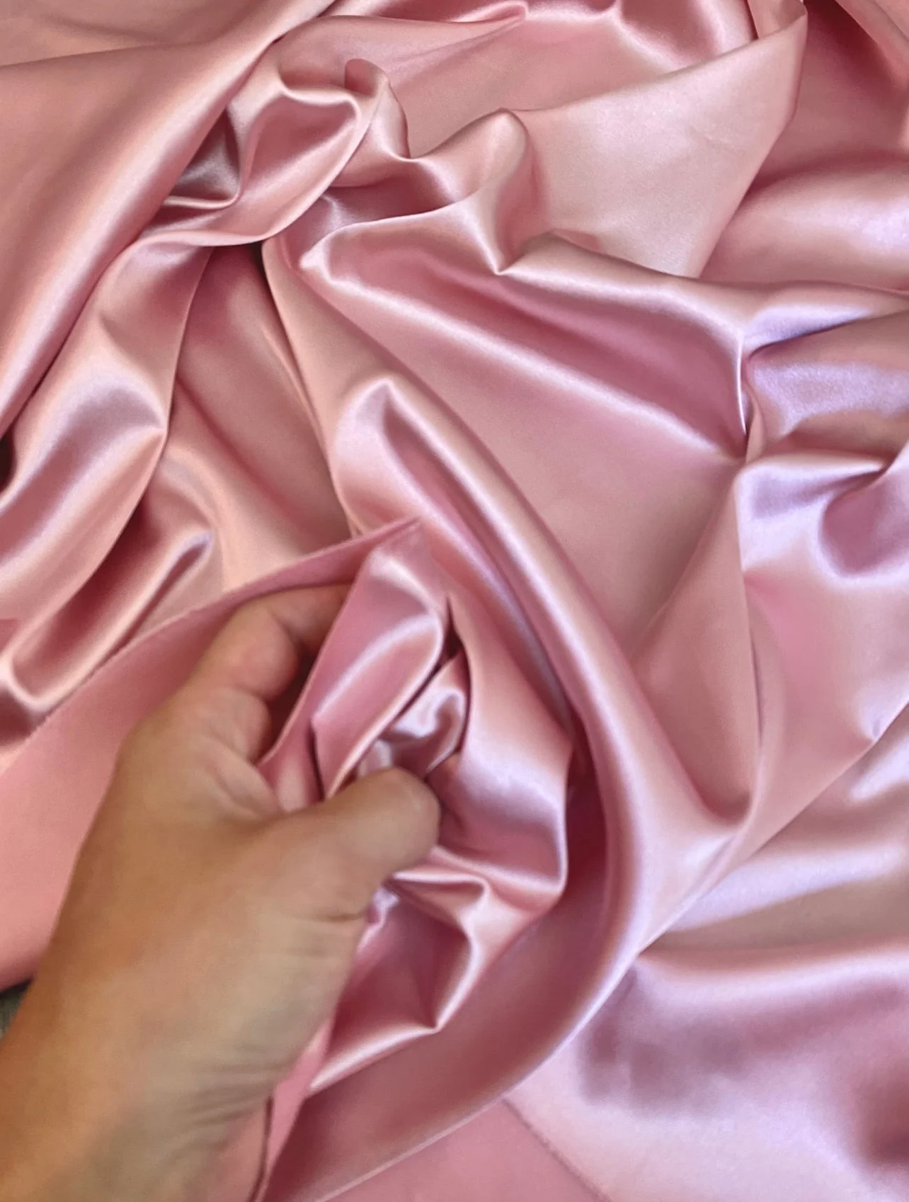 Dusty Rose STretch Crepe Back Satin - Image 3