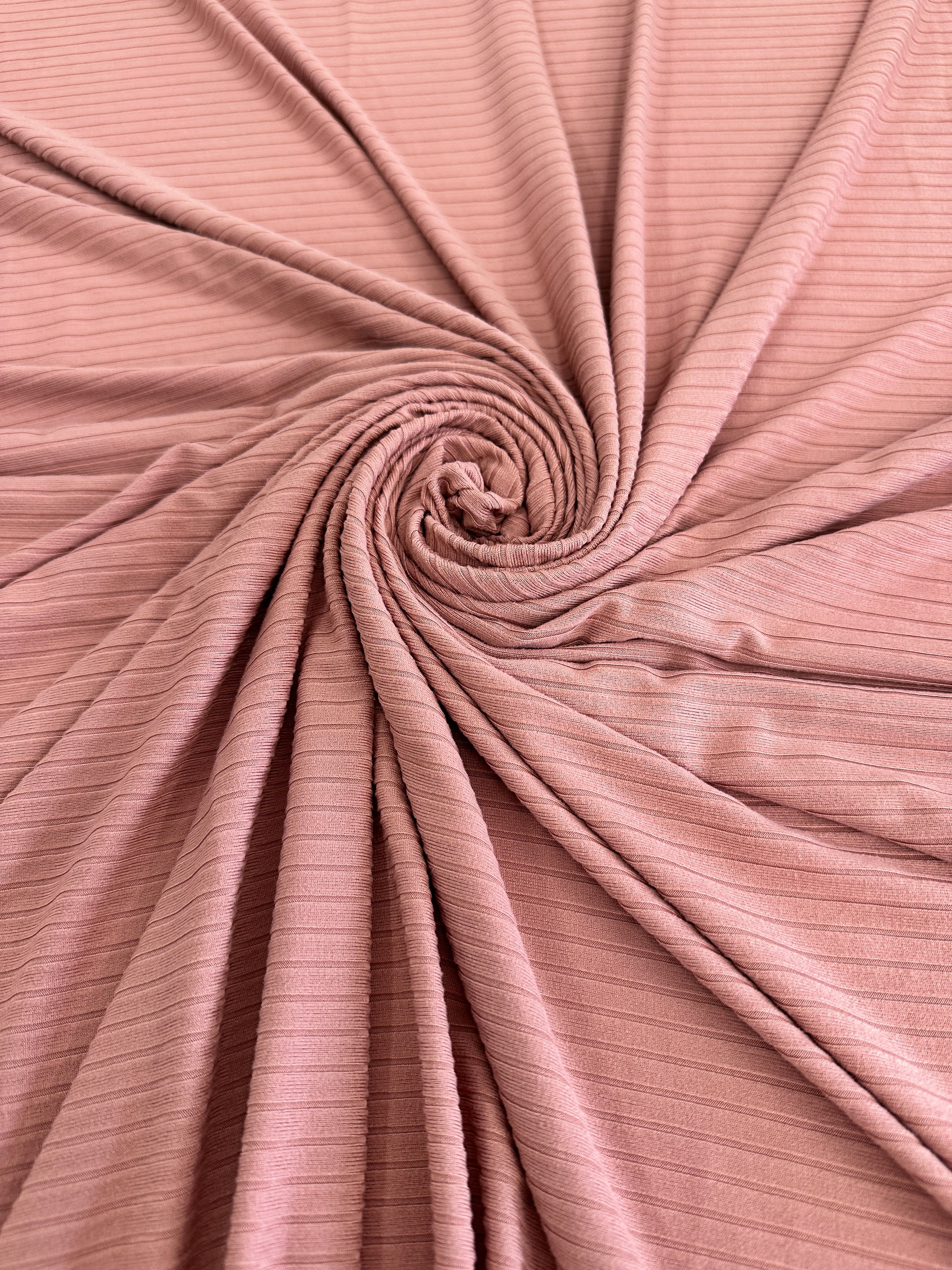 Dusty Rose Rib Knit